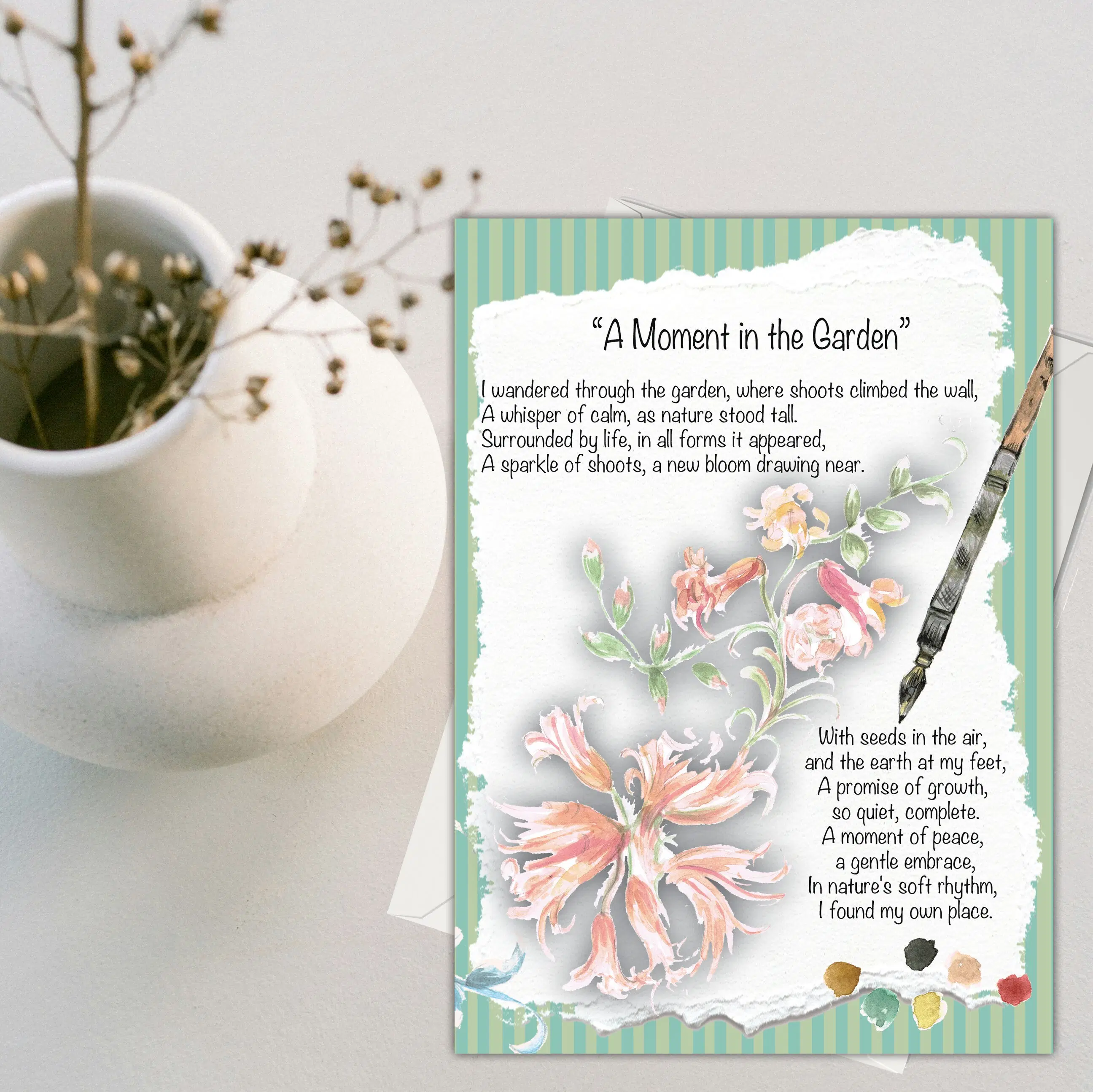A Moment in the Garden Greeting Card (120 x 170)