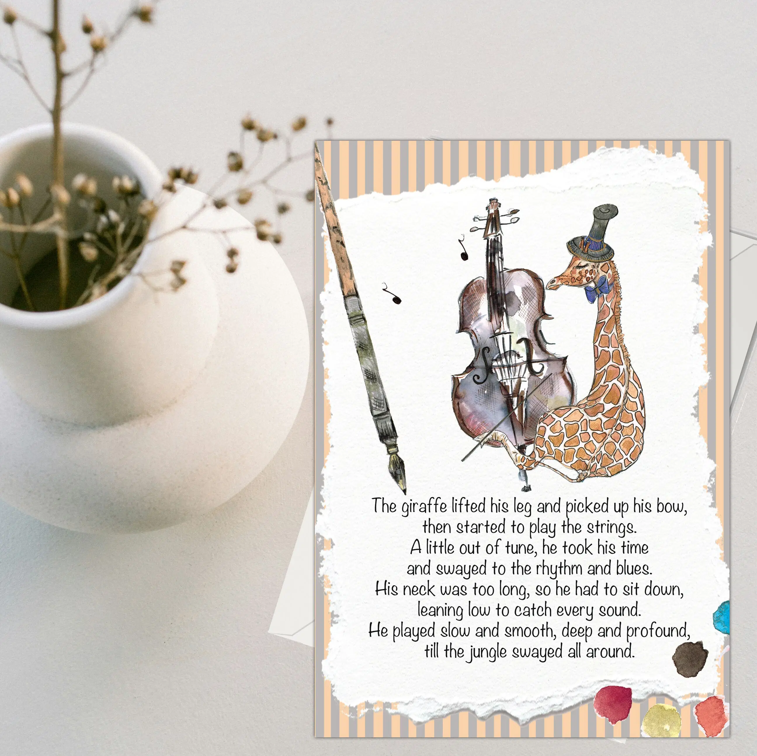 Giraffe Groove Greeting Card (120 x 170)
