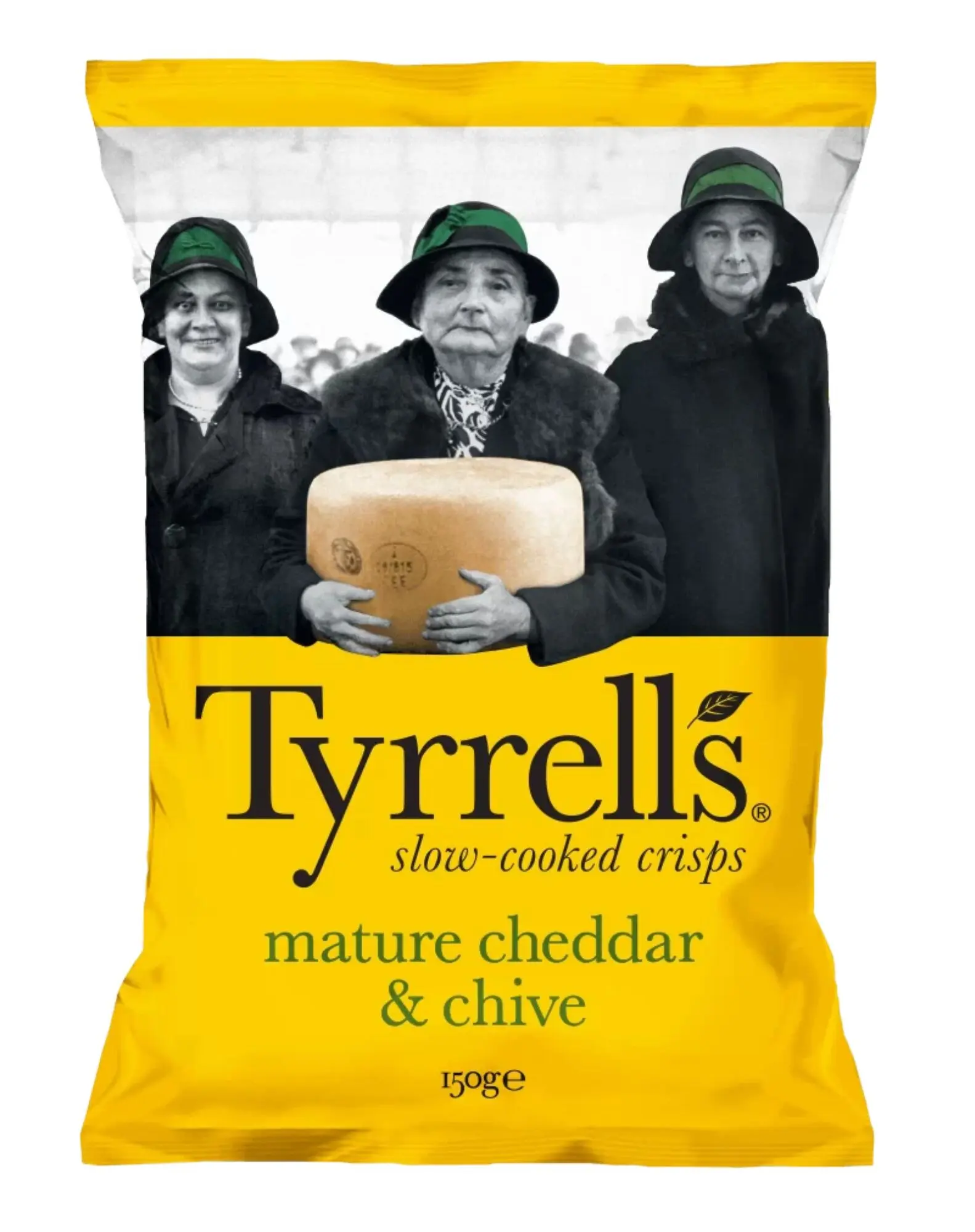Chips Cheddar et Ciboulette, 150g, Tyrrells