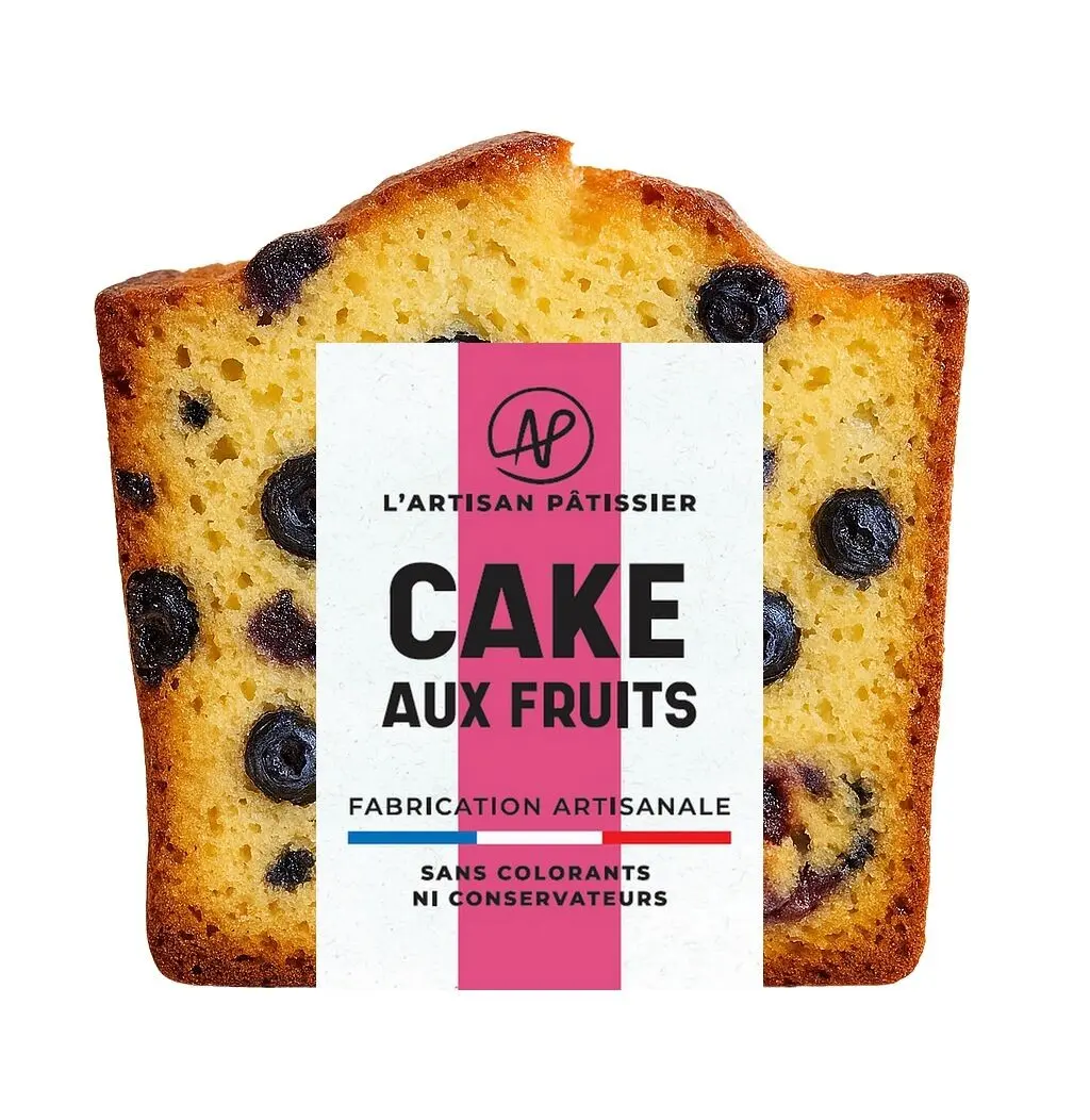 L'Artisan Pâtissier Slice of cake - with fruit, pure butter, 80g - ideal for snacking