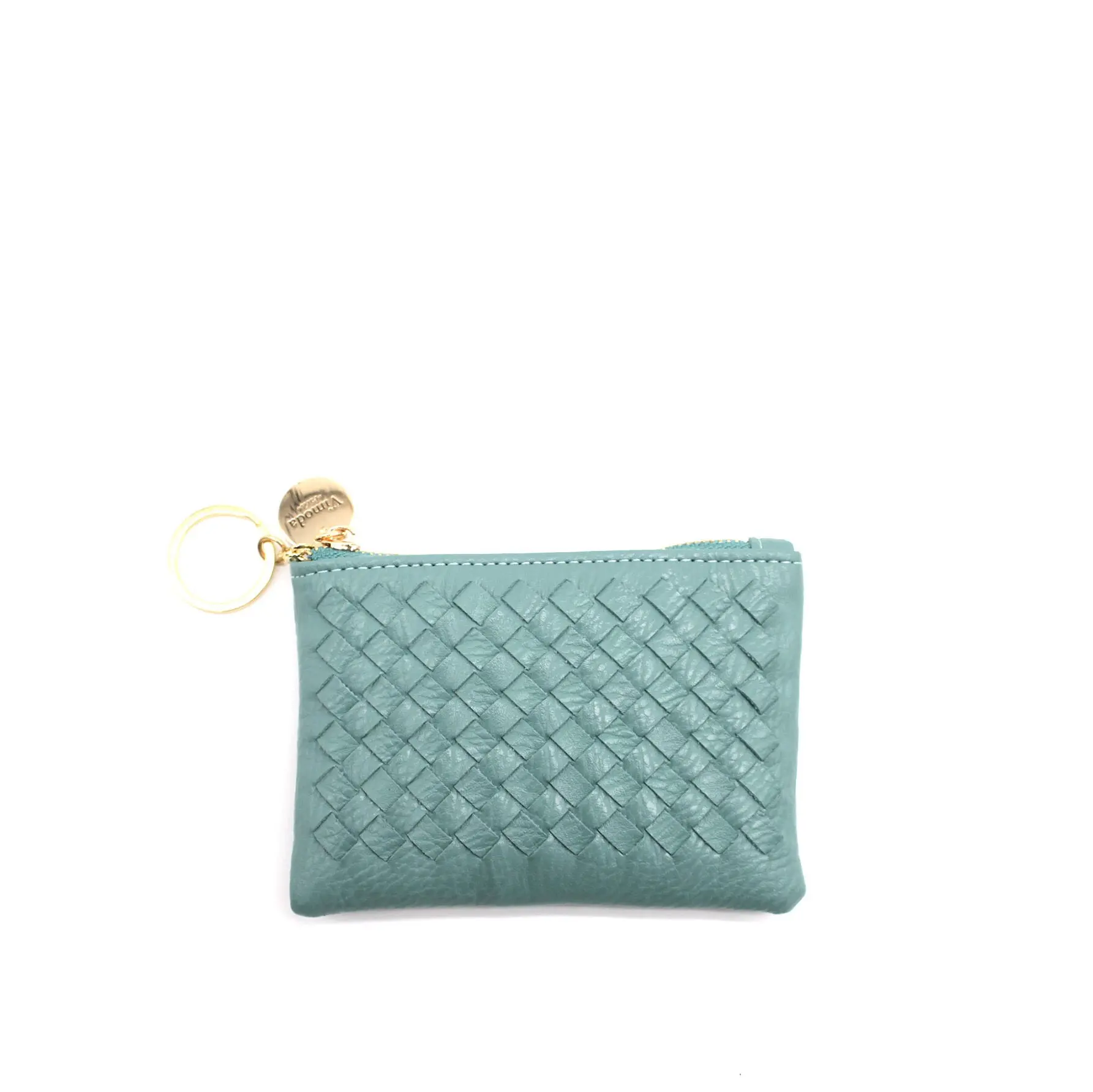 Porte-monnaie compact tressé