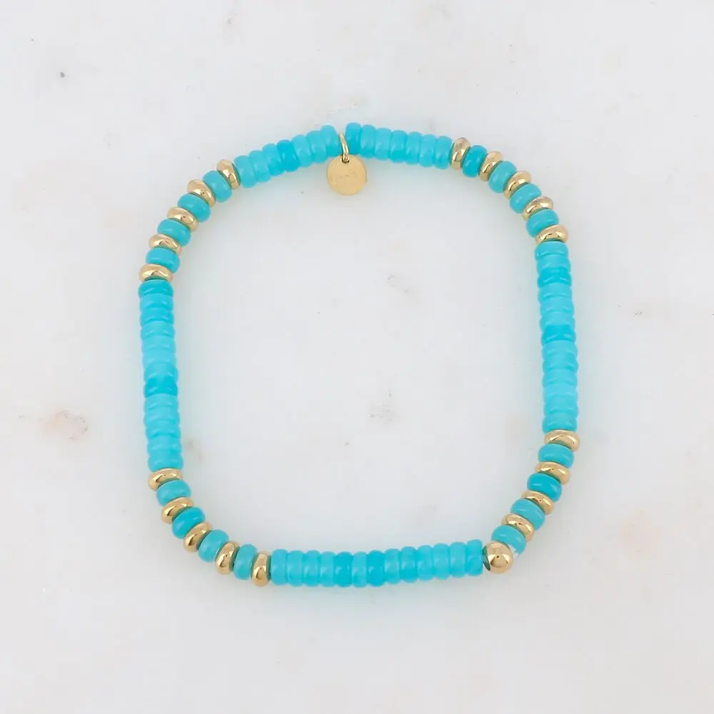 Elastic bracelet with natural stones