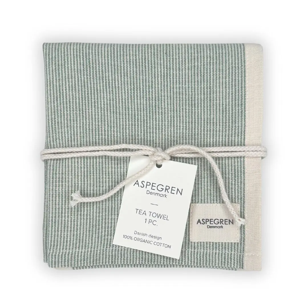 Tea Towel – Pinstripe – Spinach