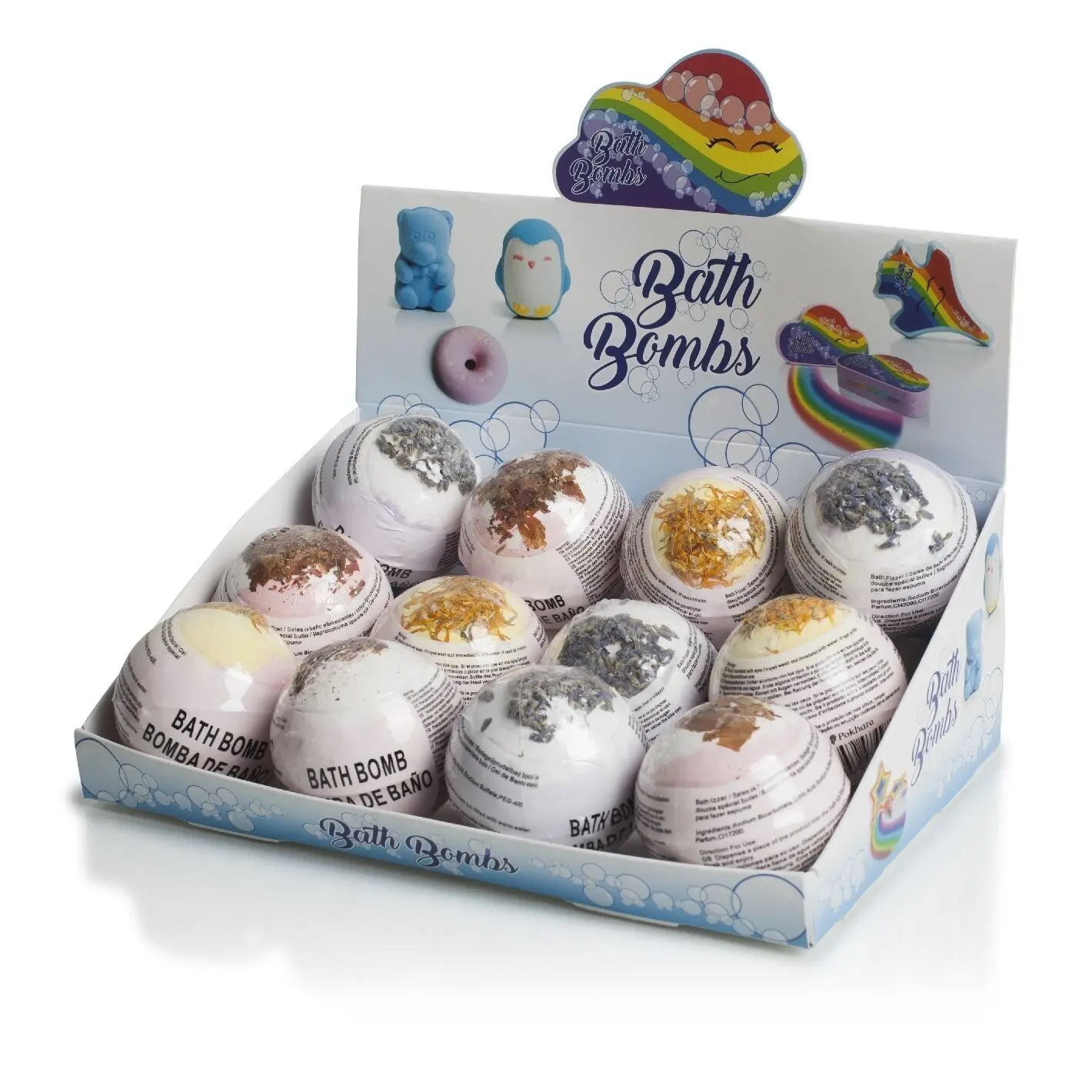 Tray of 12 Bath Bombs 120G