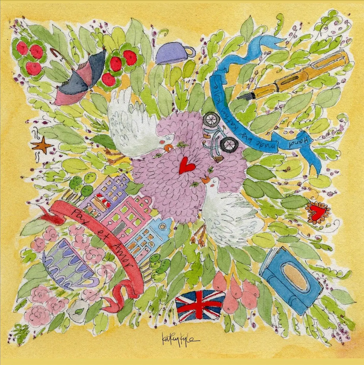 Pax et Amor - Peace and Love Silk Scarf