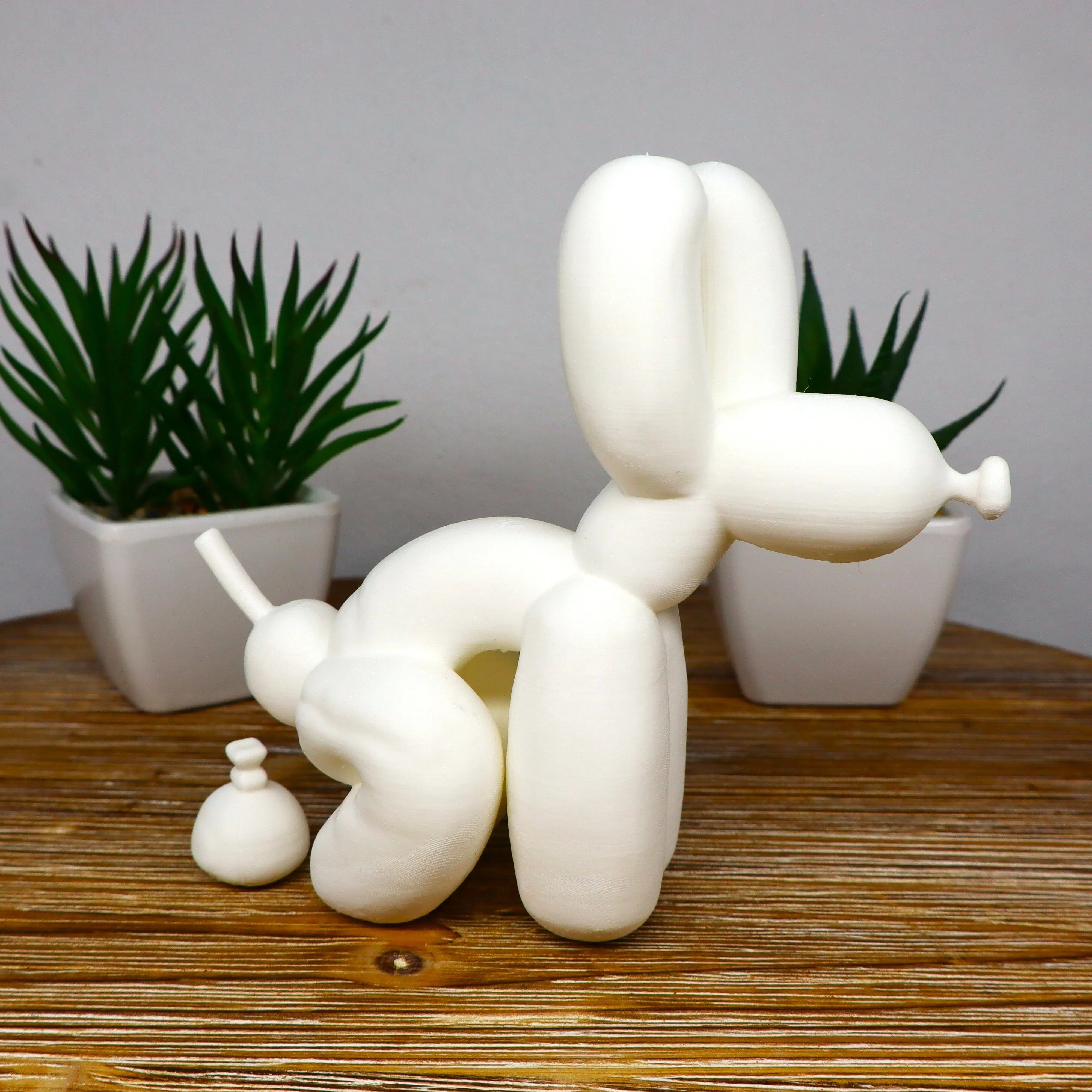 Funny Balloon Dog Pooping Sculpture, Modern Dog Art Decor