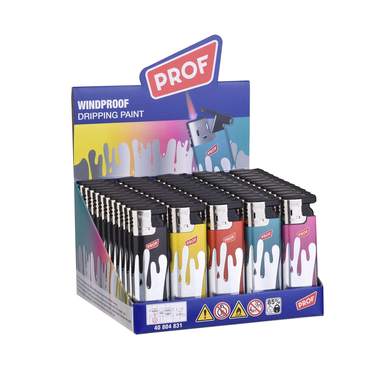 Windproof Blueflame Lighters for Dripping Paint x50