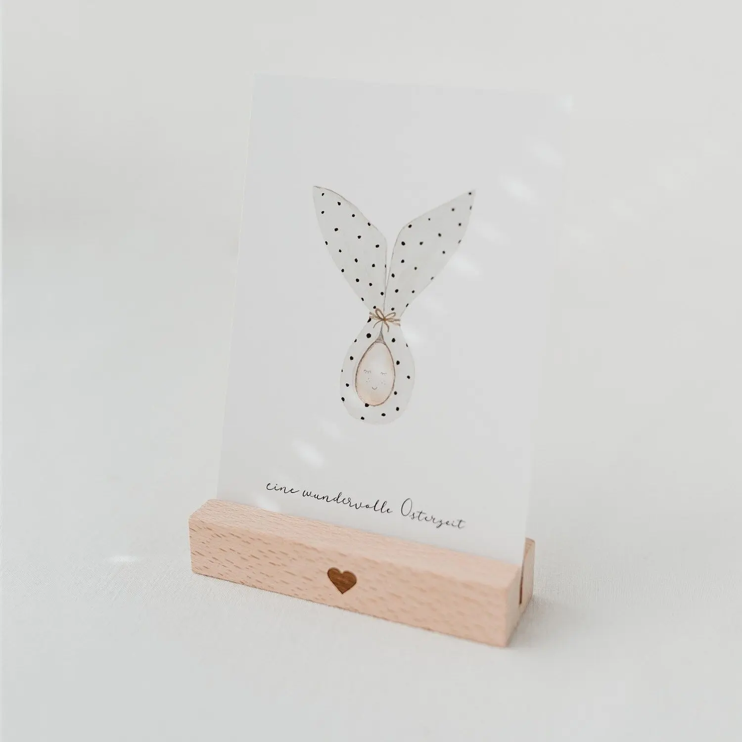 Card stand 10.5cm natural in a set of 2