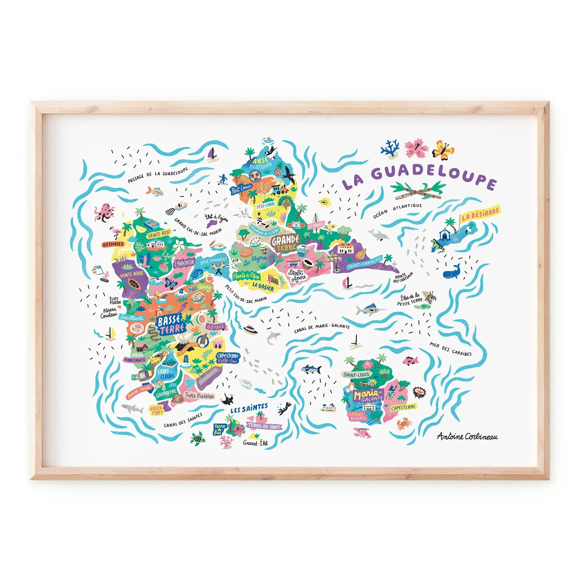Poster - illustrated with a picture of Guadeloupe by Antoine Corbineau
