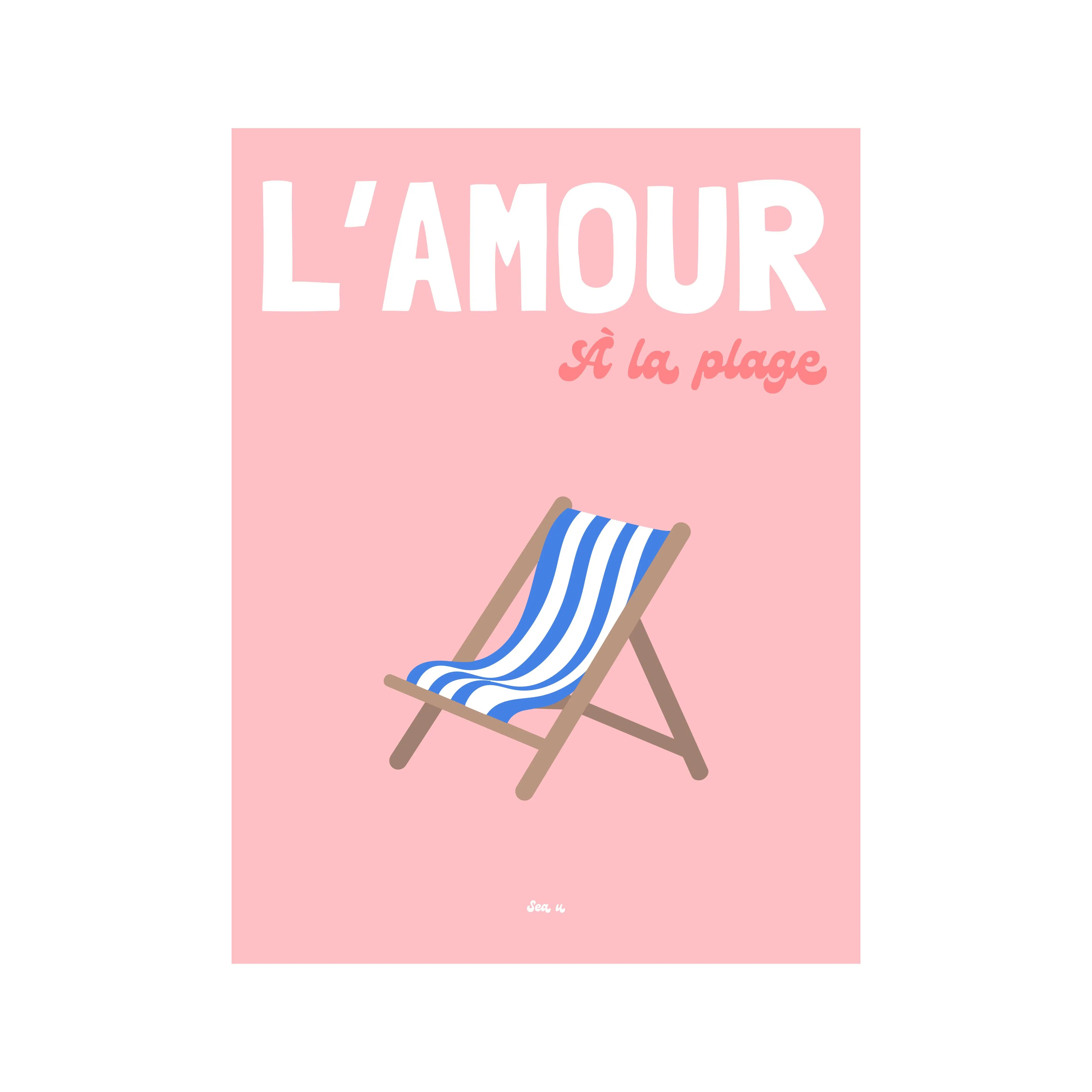 Lovers poster - Love on the beach