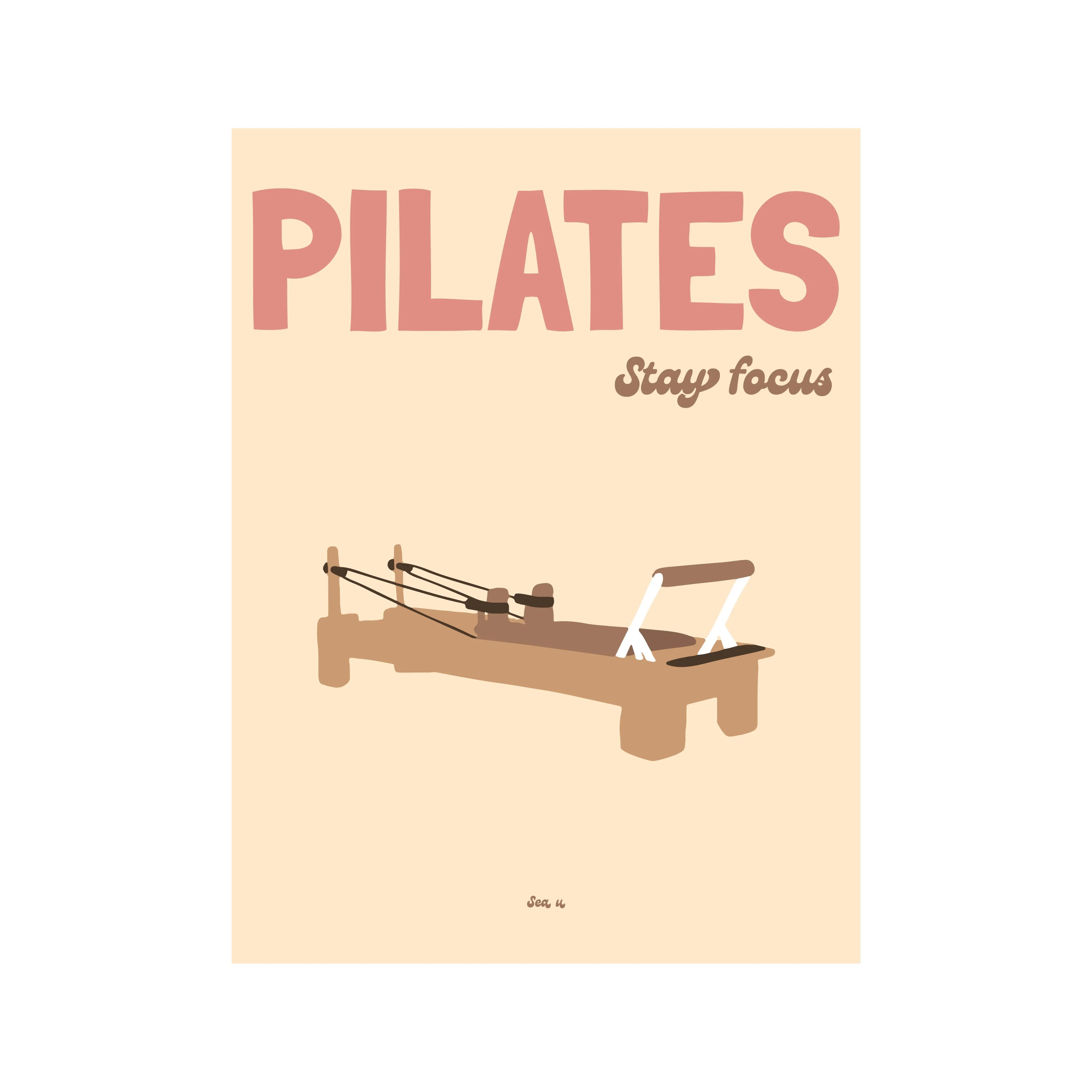 Pilates poster Stay focused