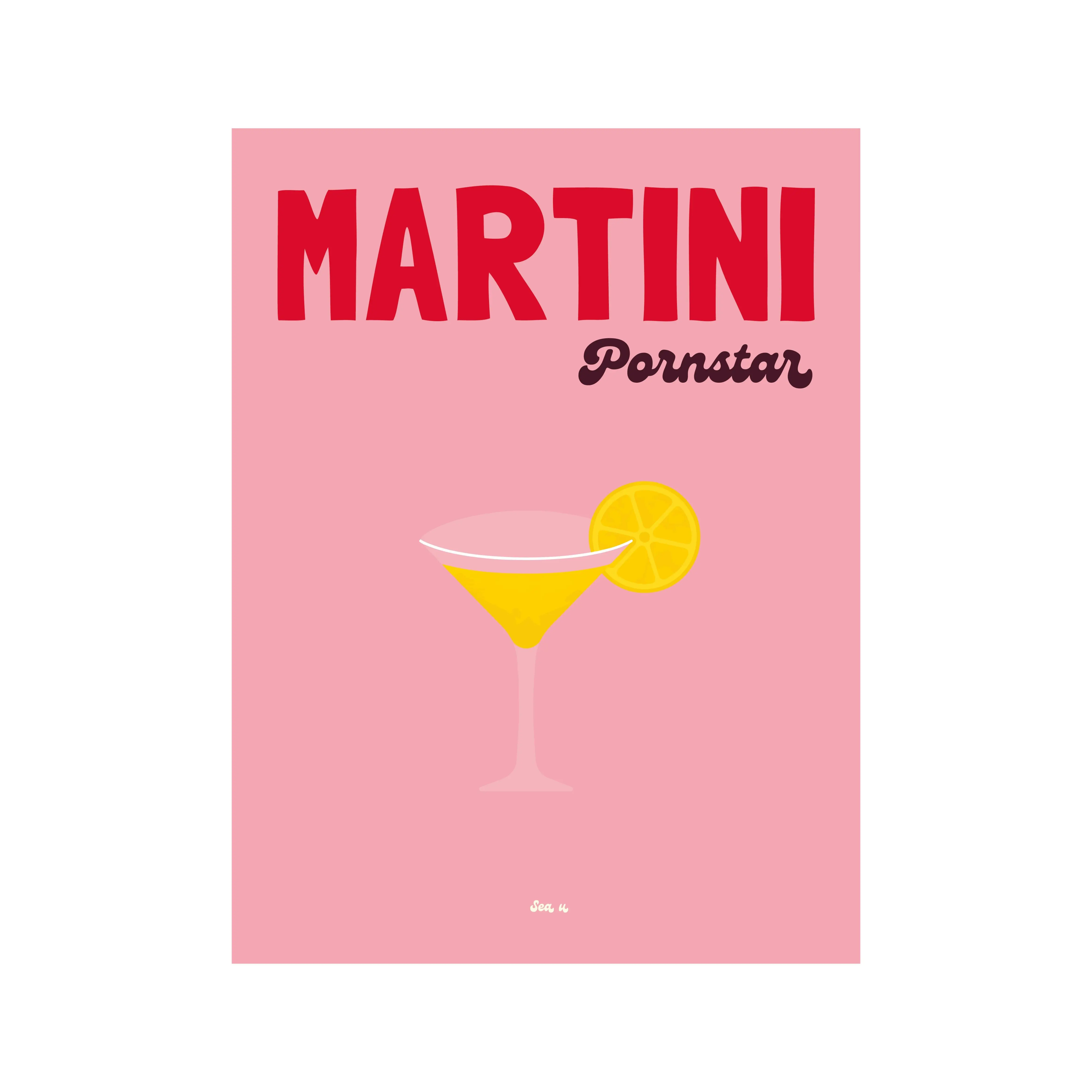 Cocktail Poster - Pornstar Martini