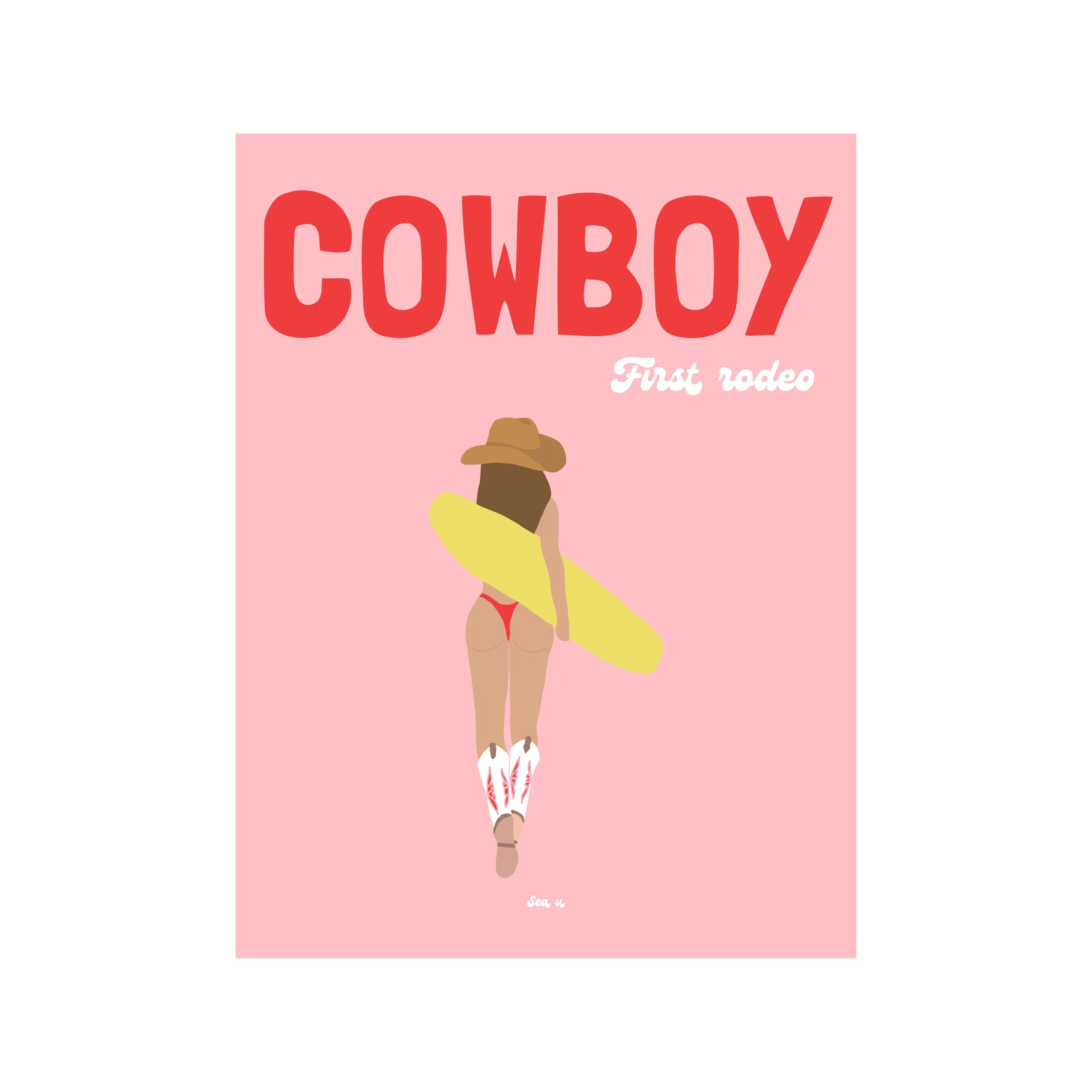 Surf Poster - Cowboy First rodeo