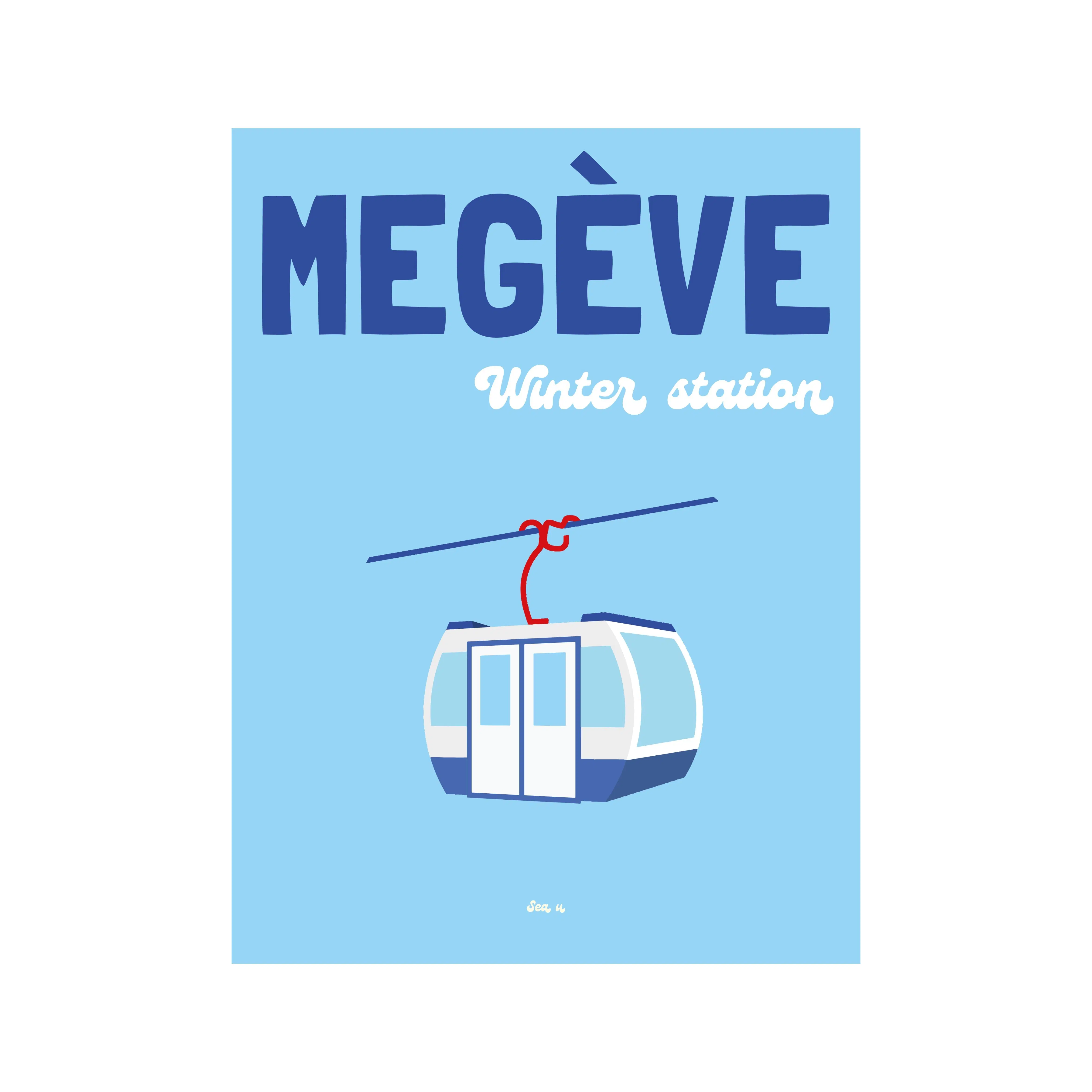 Ski Poster - Megève Winter Resort