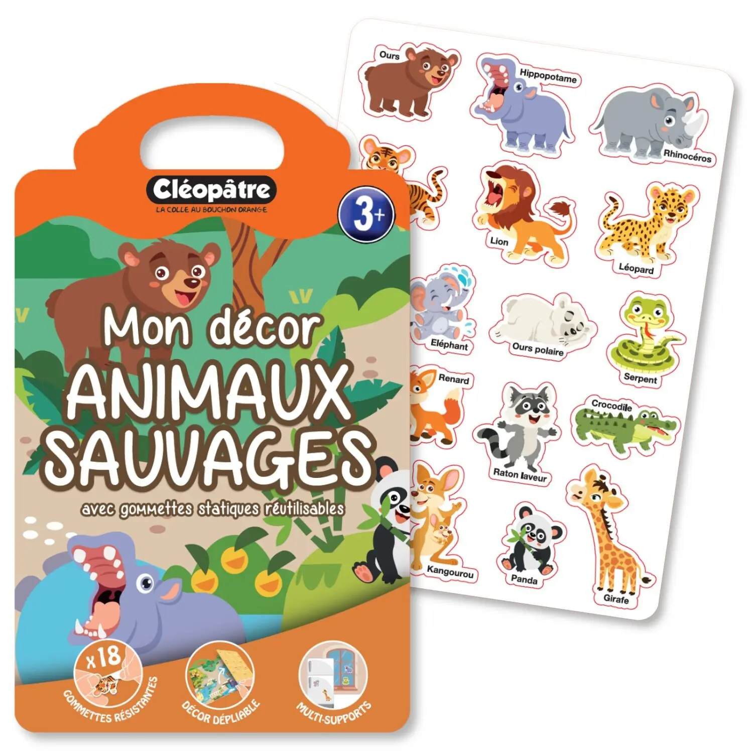 My Wild Animals Decor and my 18 reusable static stickers