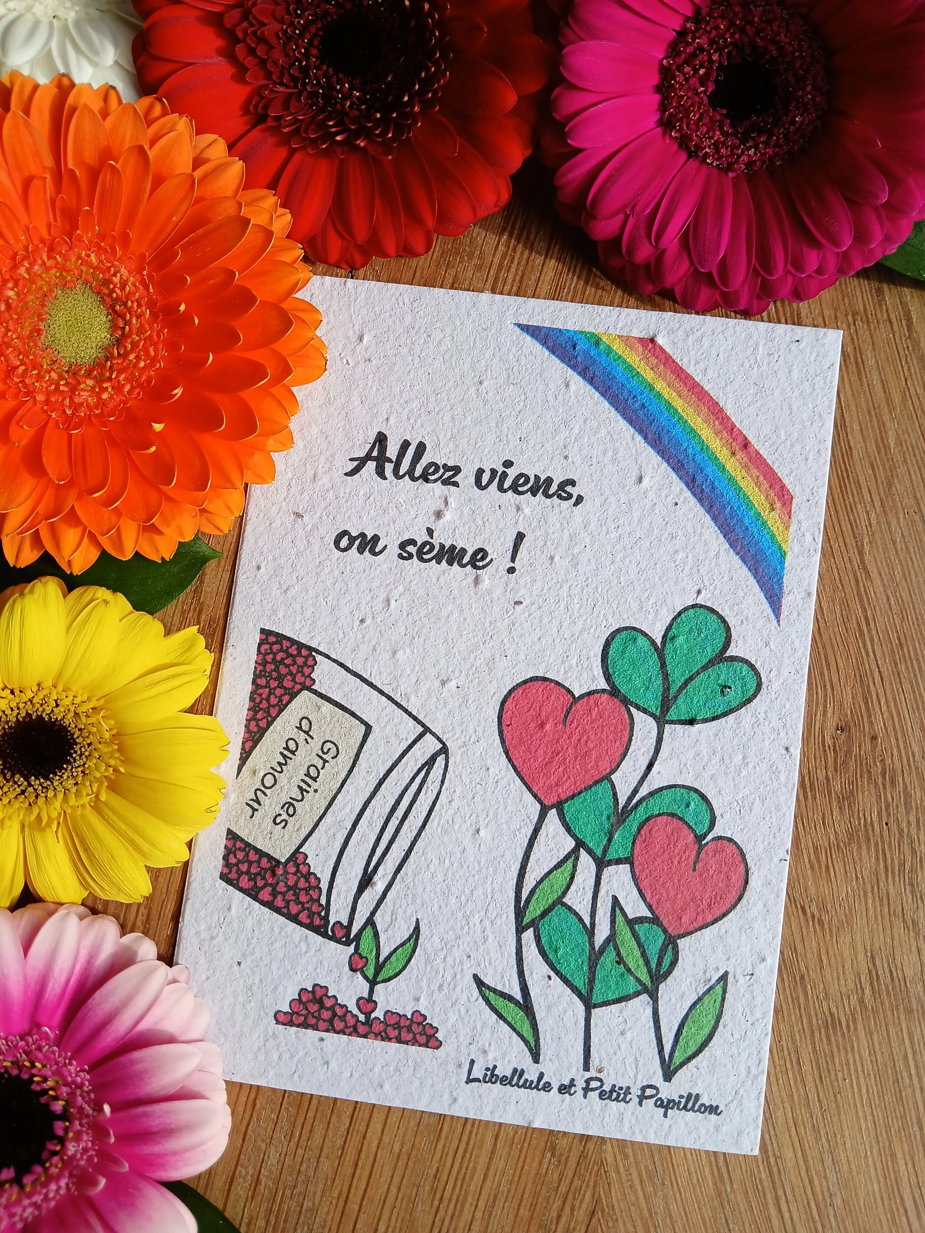 Seed Paper Plantable Card – Organic and Bee-Friendly Flowers – Let's Sow