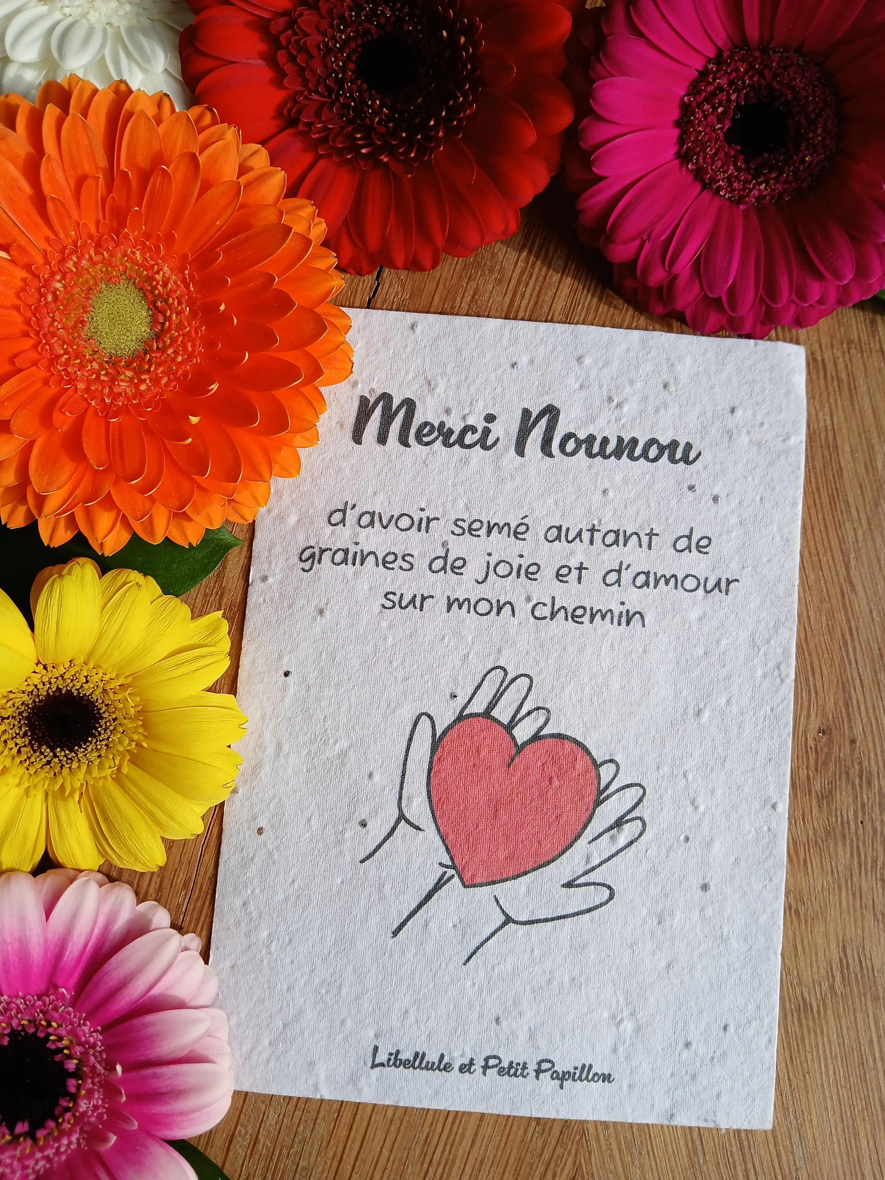 Plantable card made of seed paper – Organic and bee-friendly flowers – Nanny