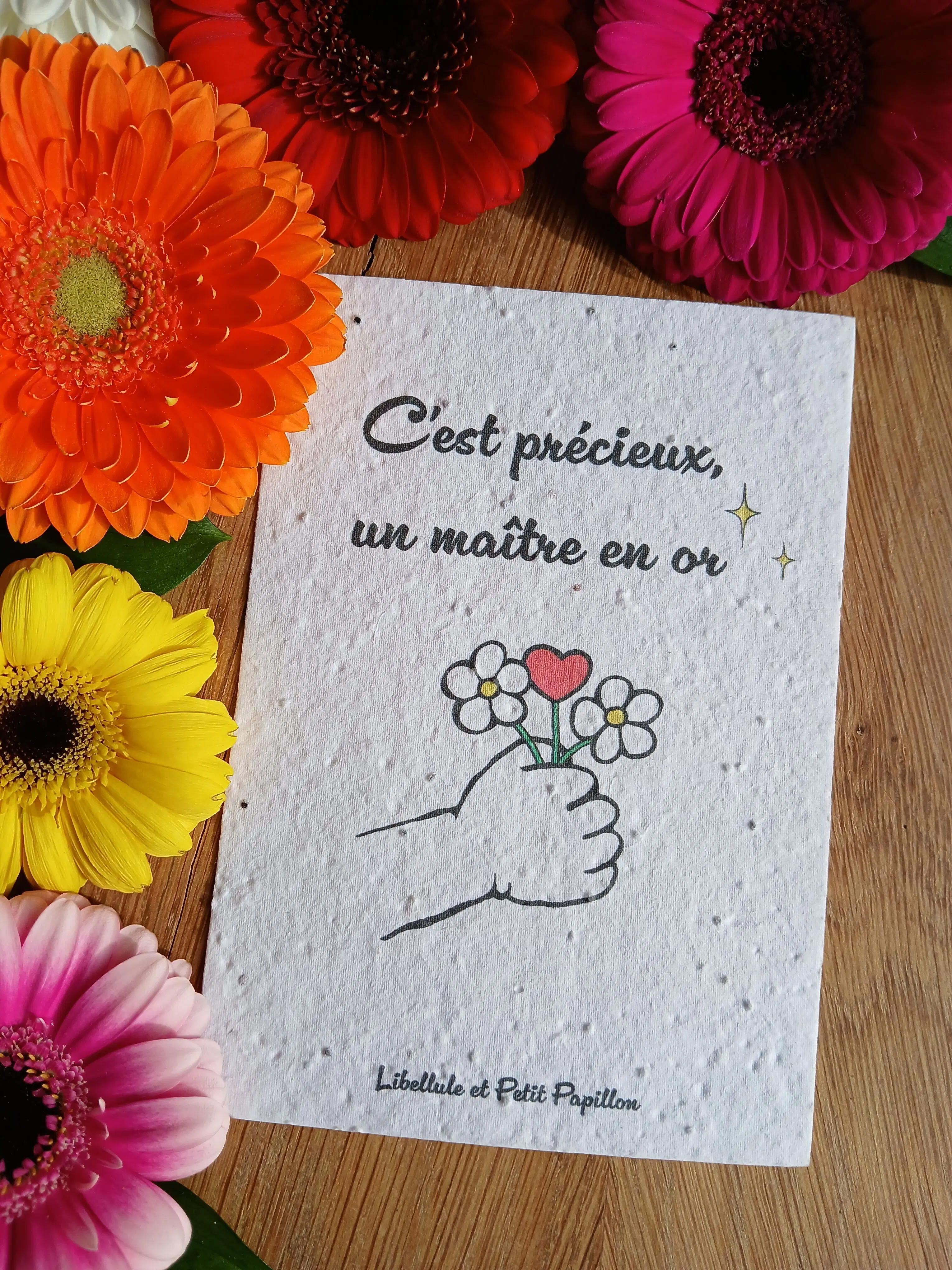 Plantable Seed Paper Card – Organic and Pollinator-Friendly Flowers – Master