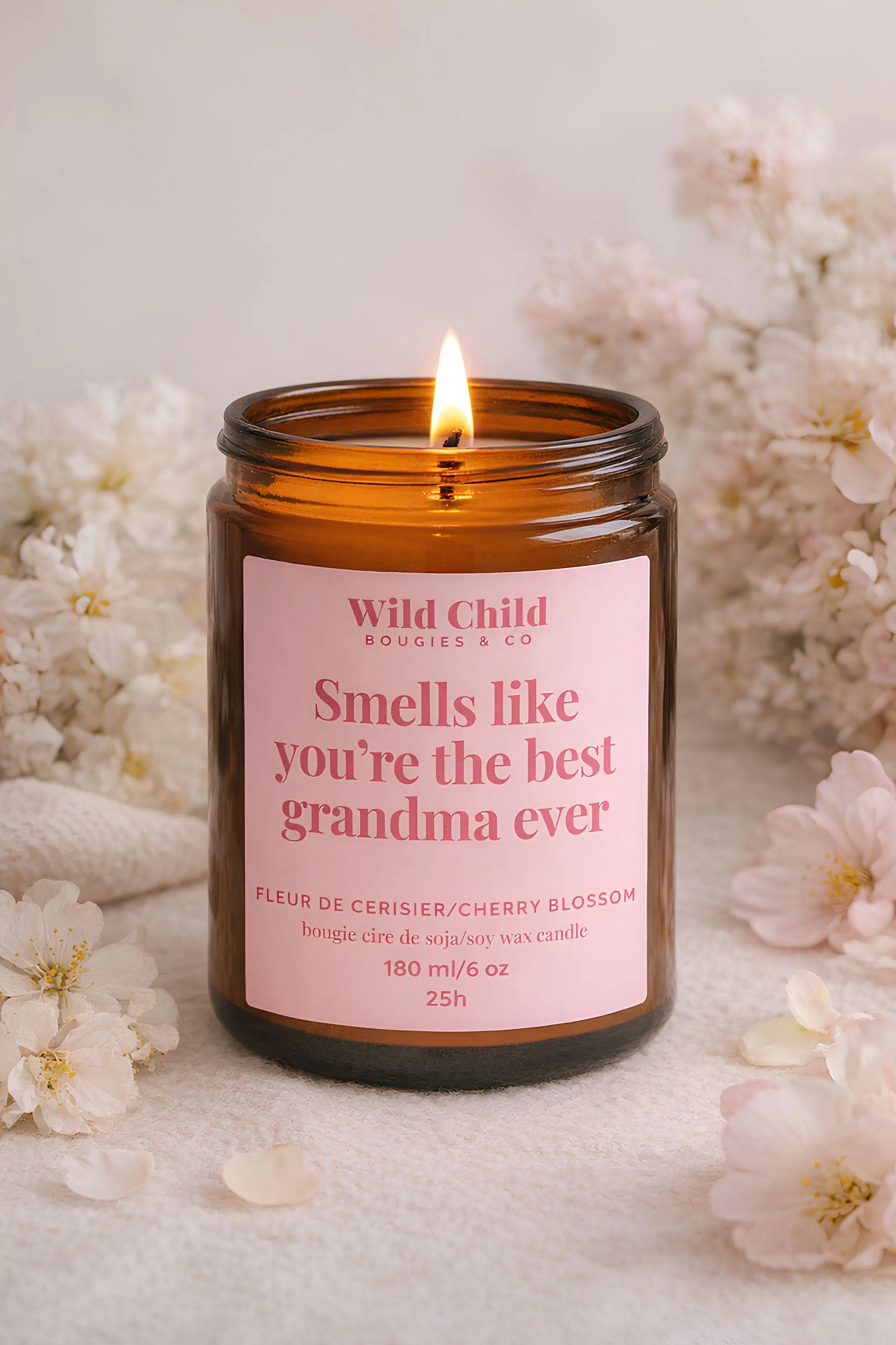 "Best Grandma" Handcrafted Scented Candle - 25 hours