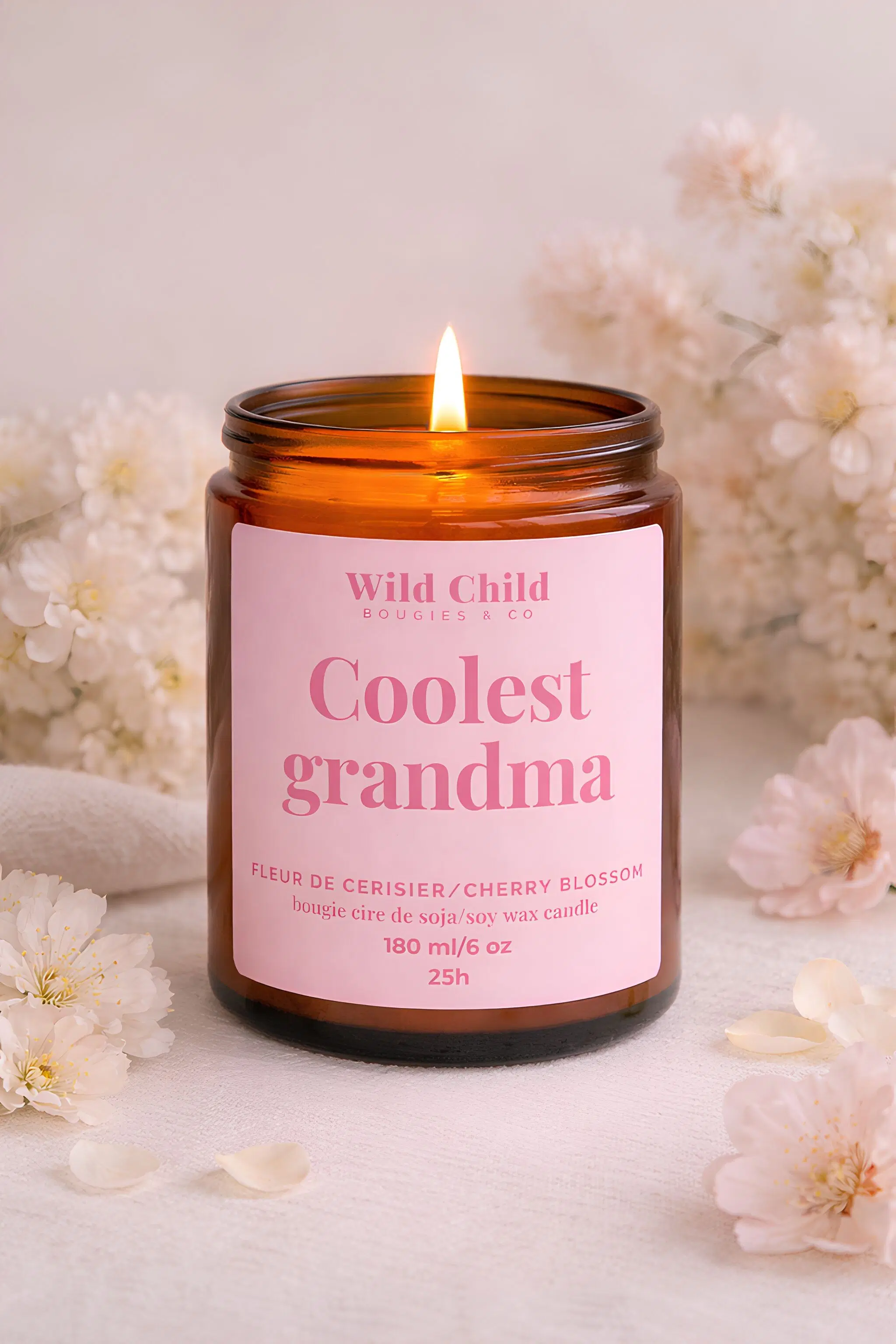 "Coolest Grandma" Handcrafted Scented Candle - 25 hours