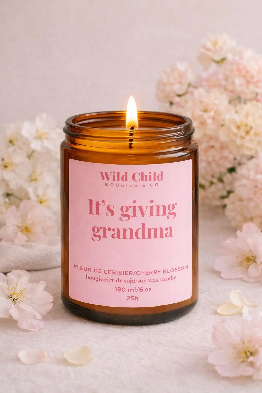 "It's giving grandma" Handcrafted scented candle - 25 hours
