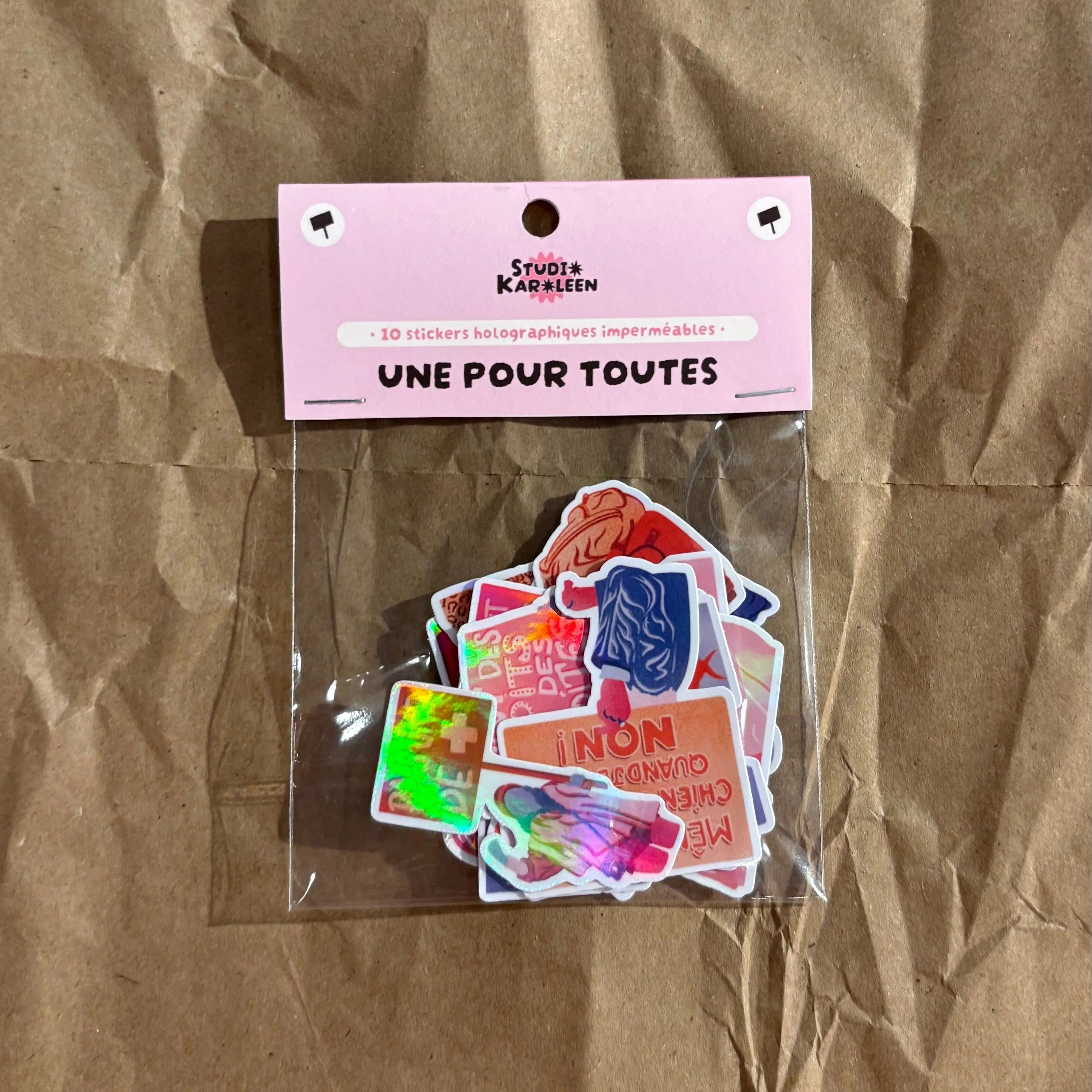 Pack of 10 Holographic Stickers One for all