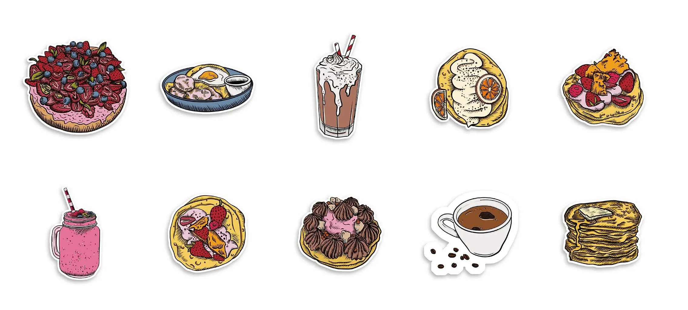 Single Holographic Sticker Sunday Brunch