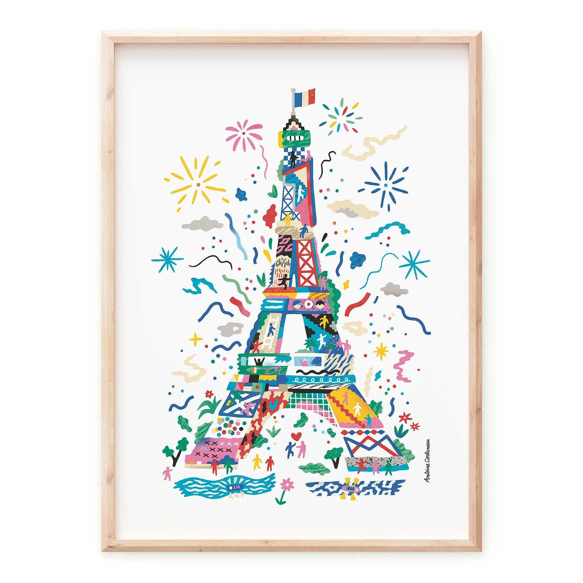 Poster - illustrated with the Eiffel Tower