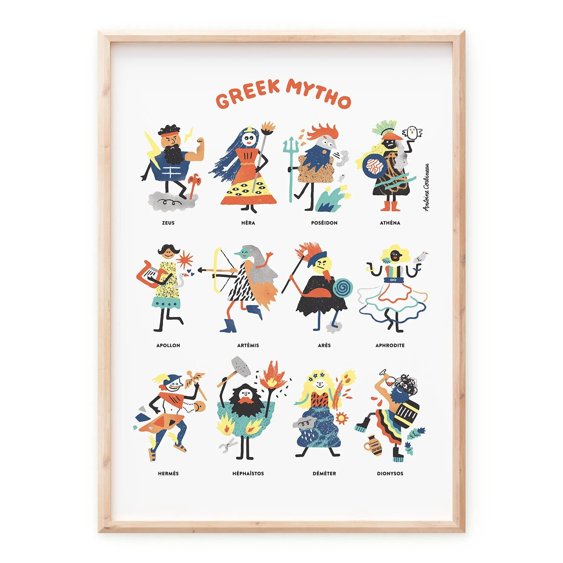 Poster - illustrated "Greek mytho"