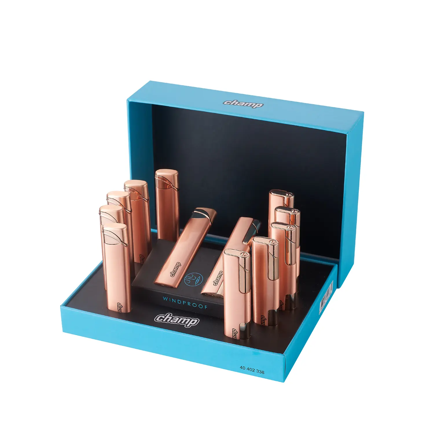 Lighter with a durable flame and rose gold finish