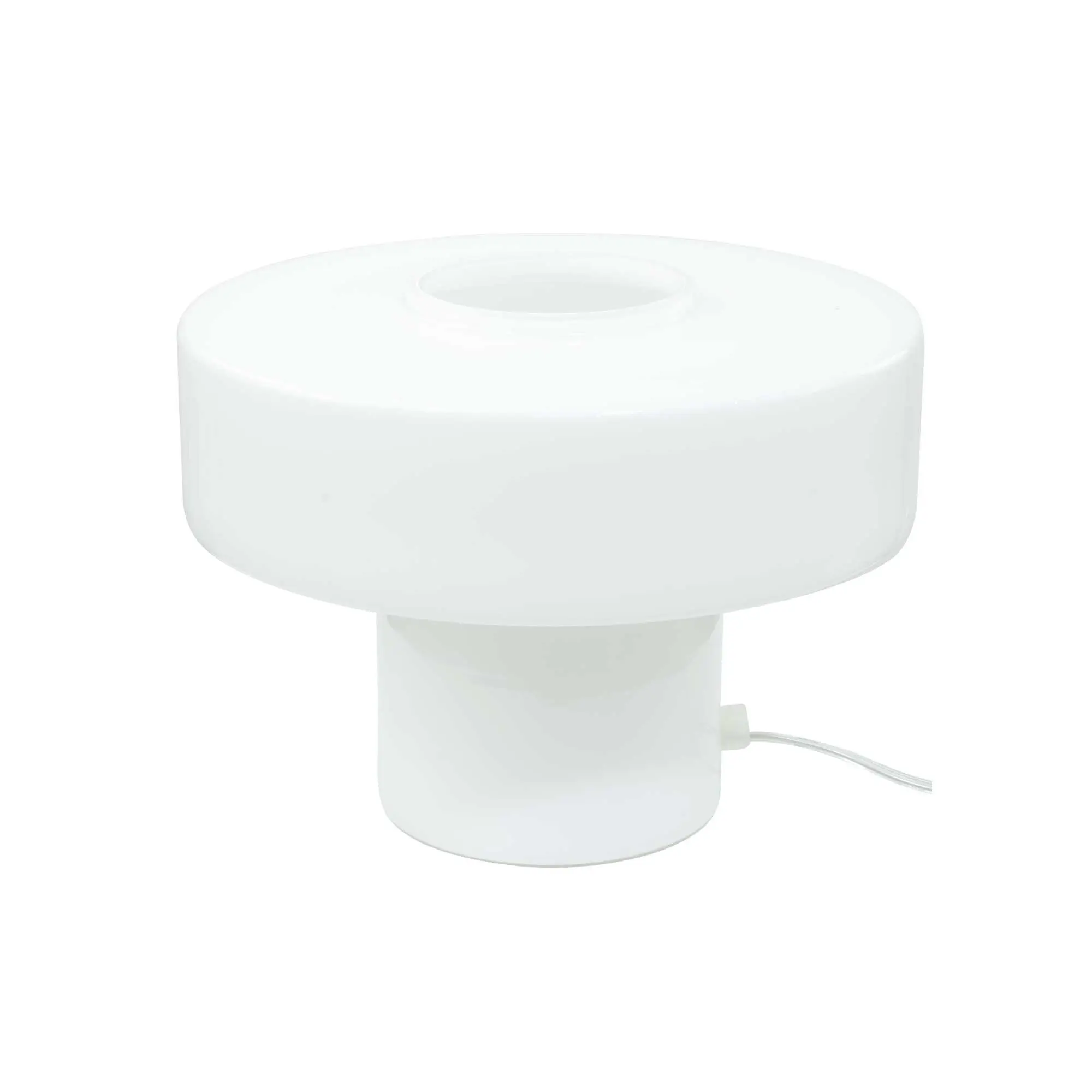 Foza Retro Style Colored Glass Table Lamp - White