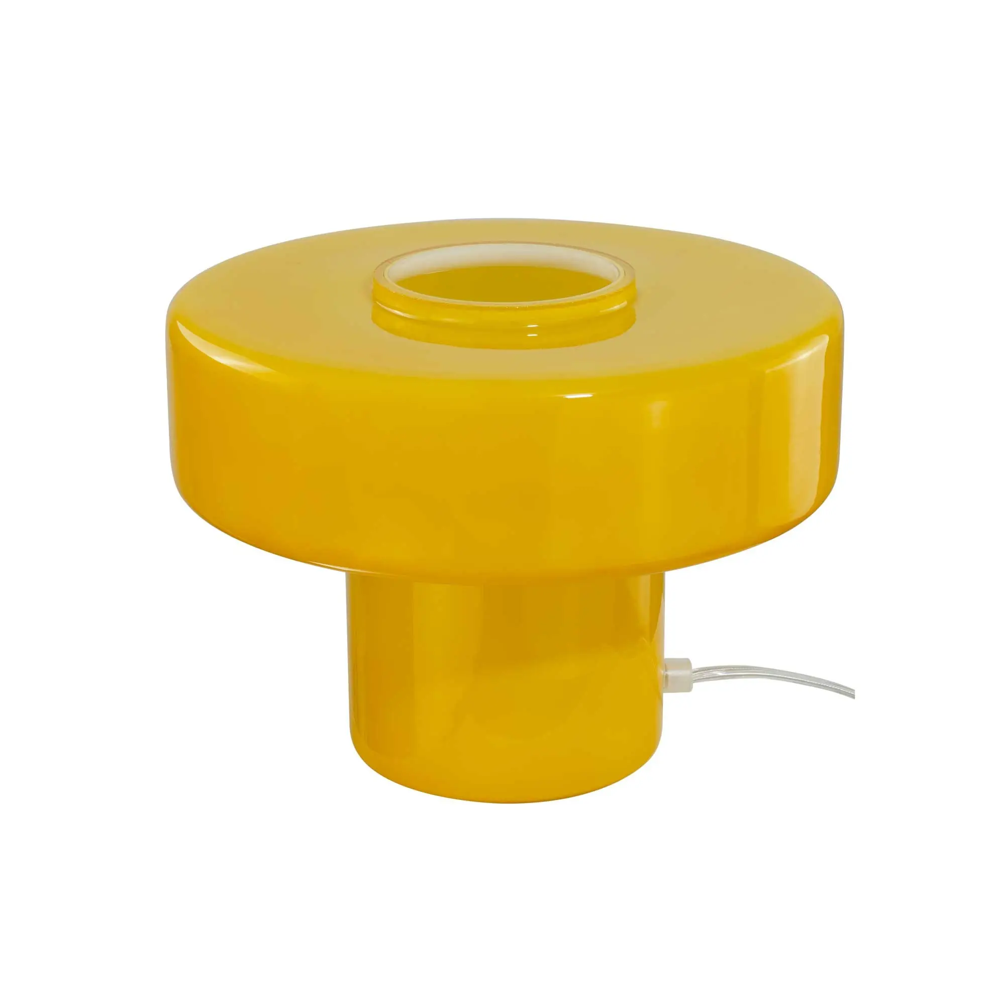 Foza Retro Style Colored Glass Table Lamp - Yellow