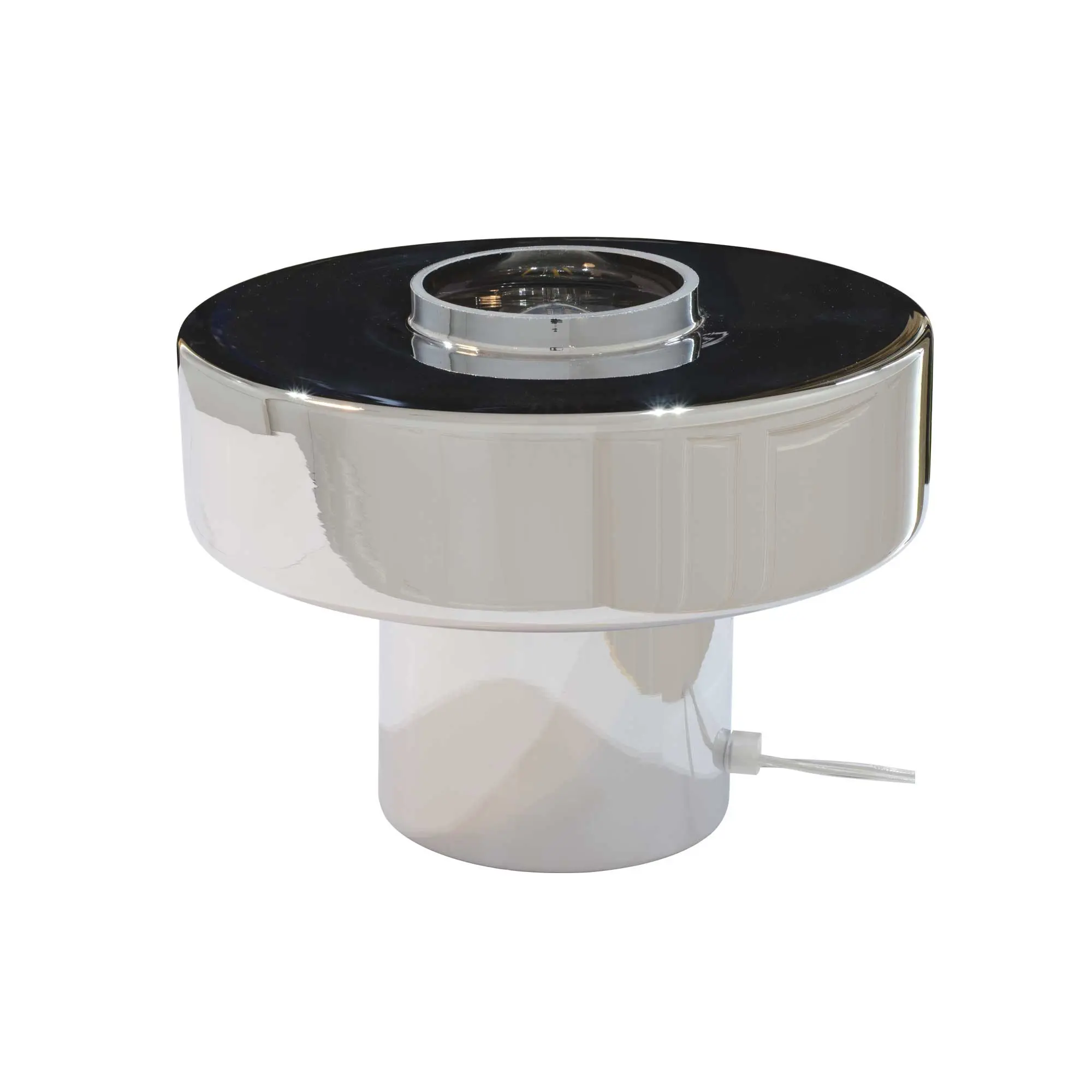 Foza Retro Style Colored Glass Table Lamp - Chrome