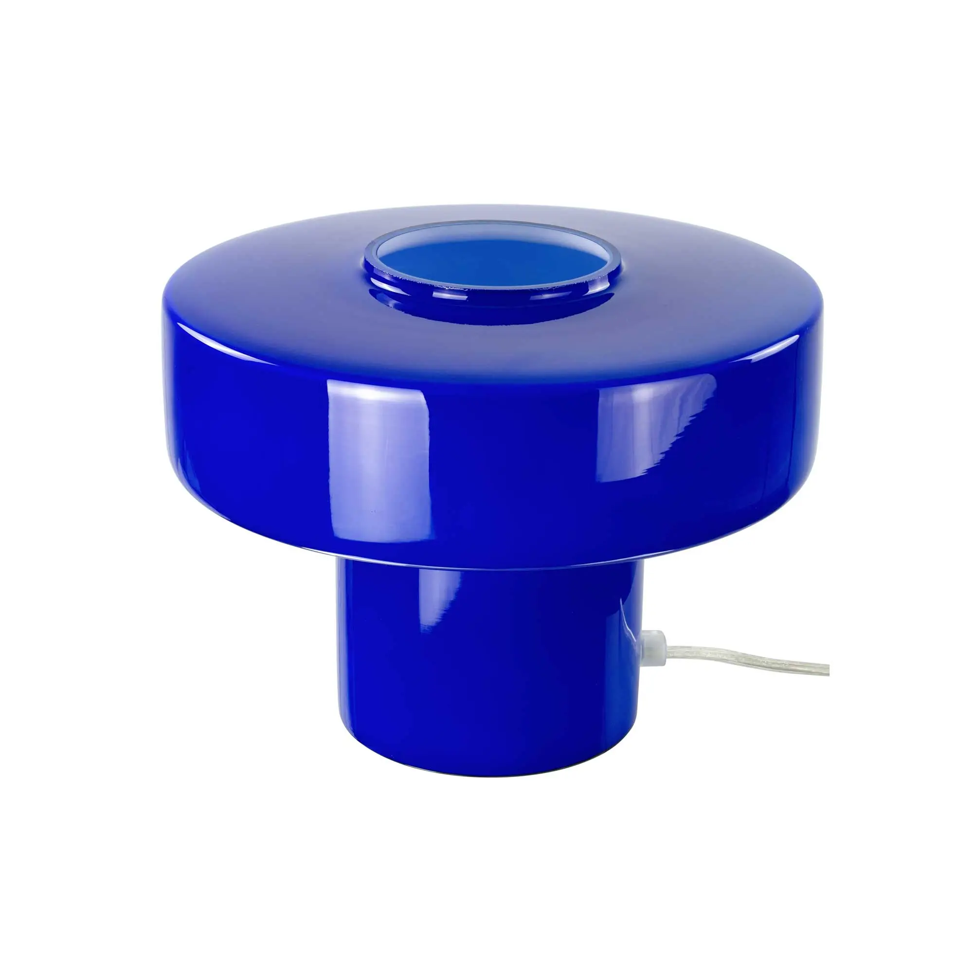 Foza Retro Style Colored Glass Table Lamp - Blue