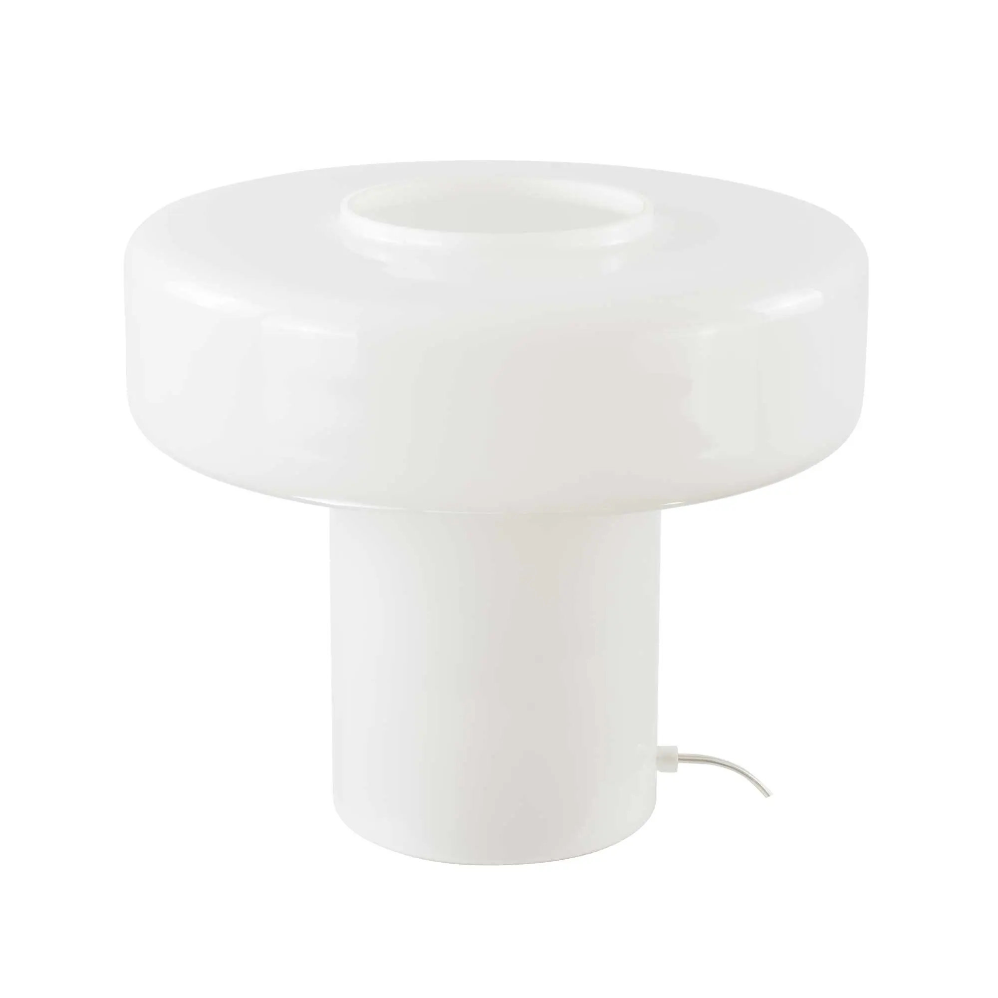Foza Maxi XXL Table Lamp with Colored Glass and Retro Style - White