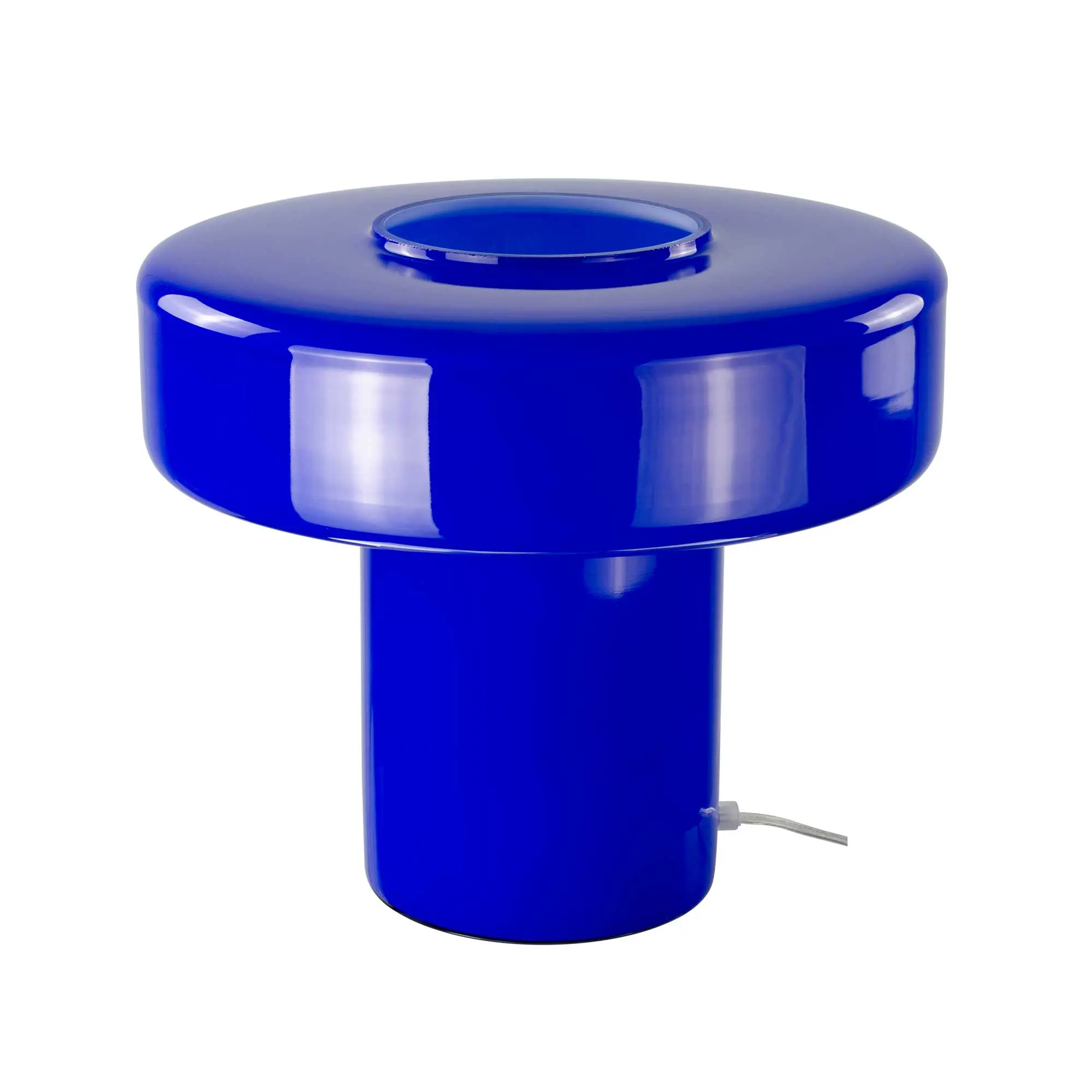 Foza MAXI XXL Table Lamp in Colored Glass and Retro Style - Blue