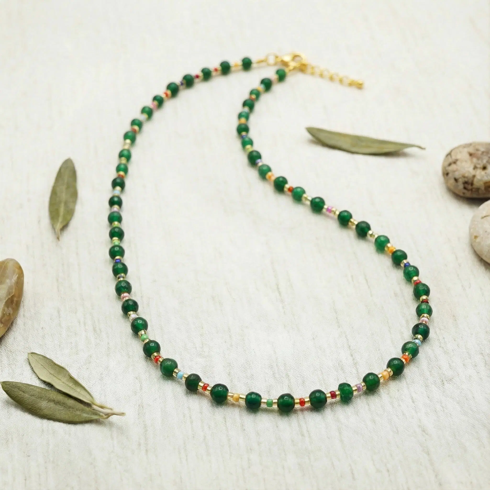 Emerald Dreams Beaded Necklace