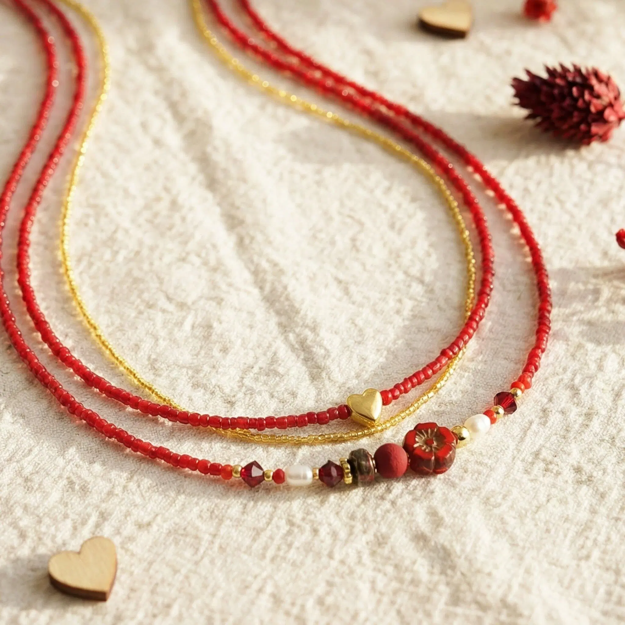 Beaded Heart Necklace