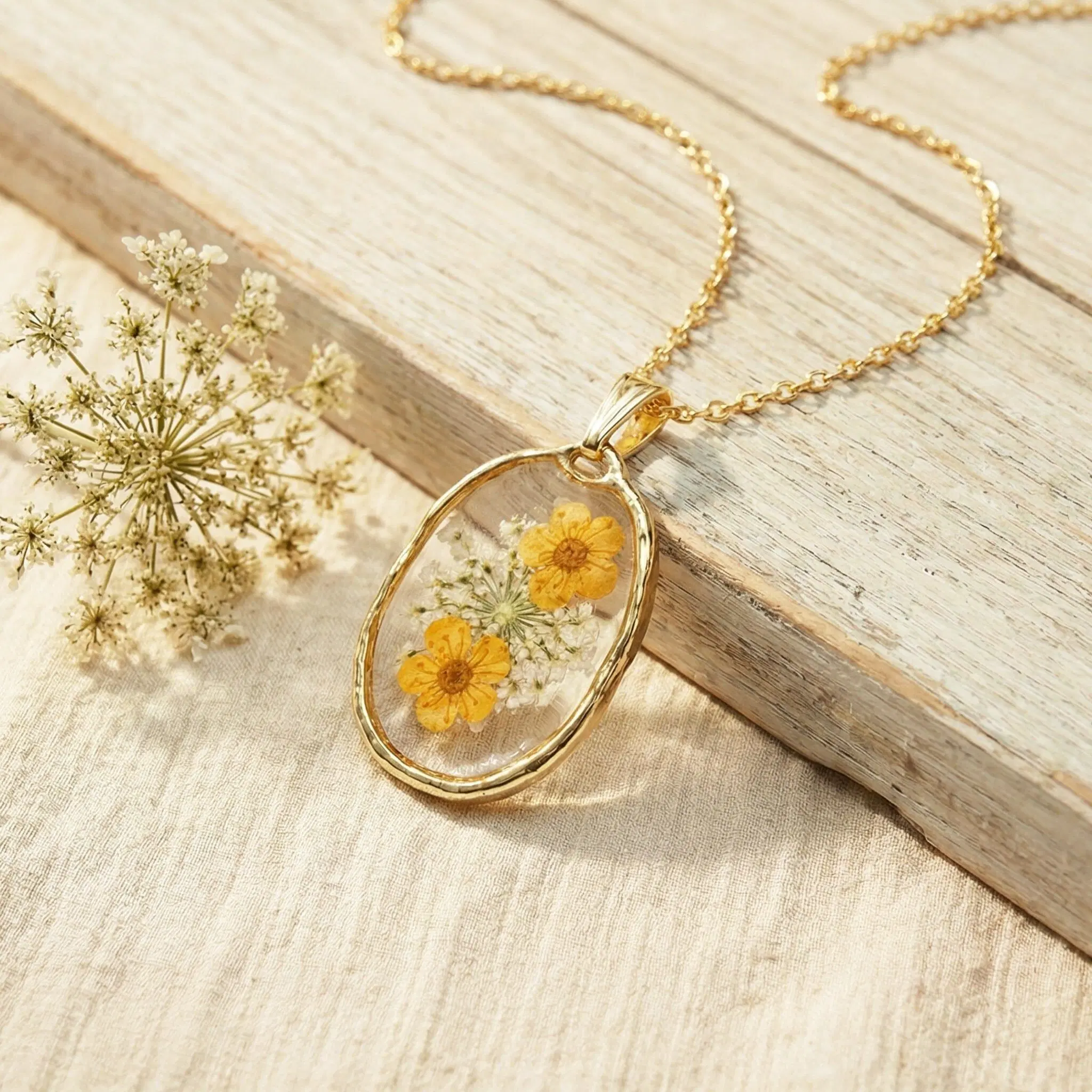 Buttercup Botanical Necklace