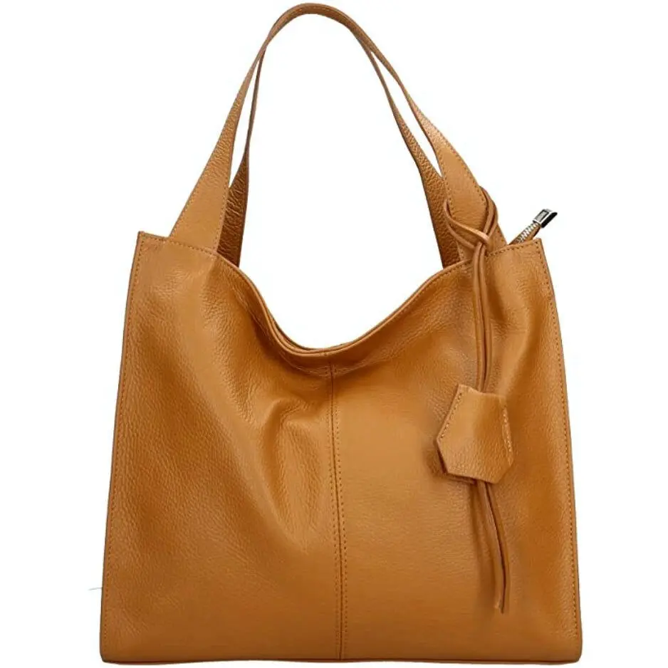 Bolso de hombro Modarno para mujer en piel auténtica, 34 x 10 x 31 cm