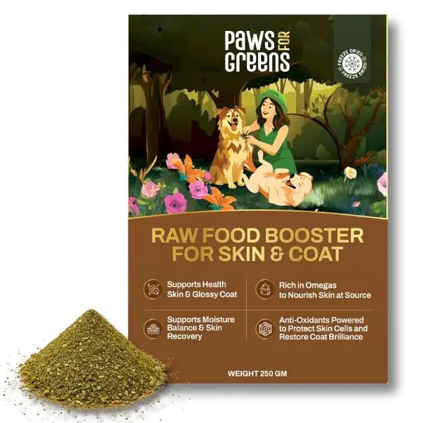 Paws for Greens Rohfutter-Booster für Hunde – für gesunde Haut und Fell