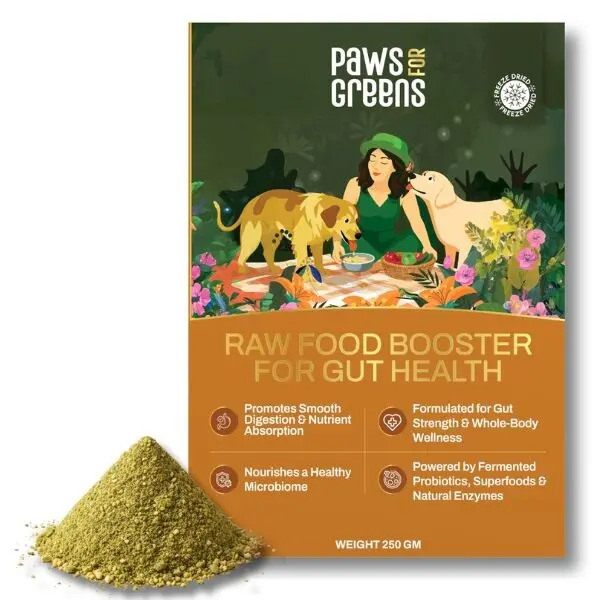 Paws for Greens Rohfutter-Booster für Hunde zur Förderung der Darmgesundheit, Probiotika