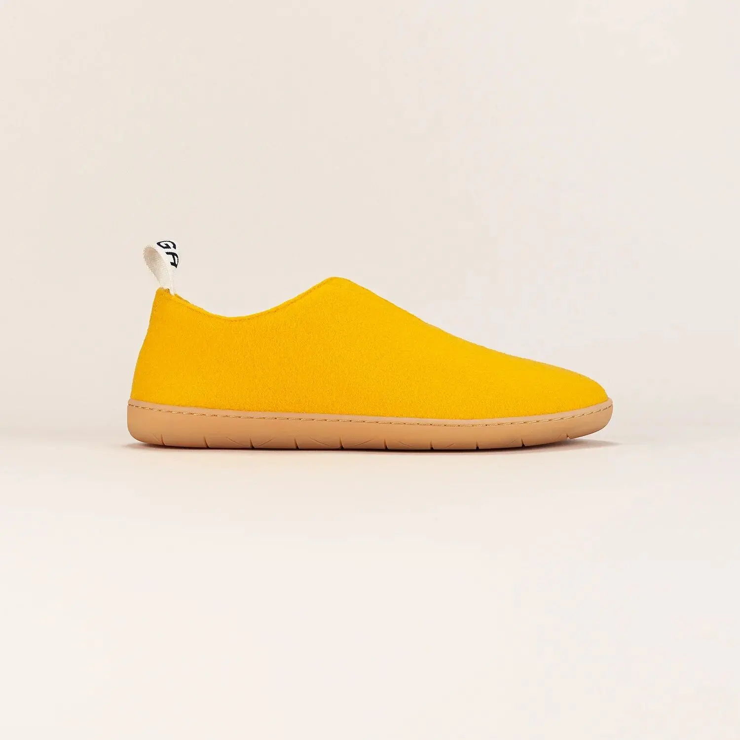 Herrenhausschuhe aus 100 % Bio-Wolle, gefilzt – Ease Mono Izamal – Gelb