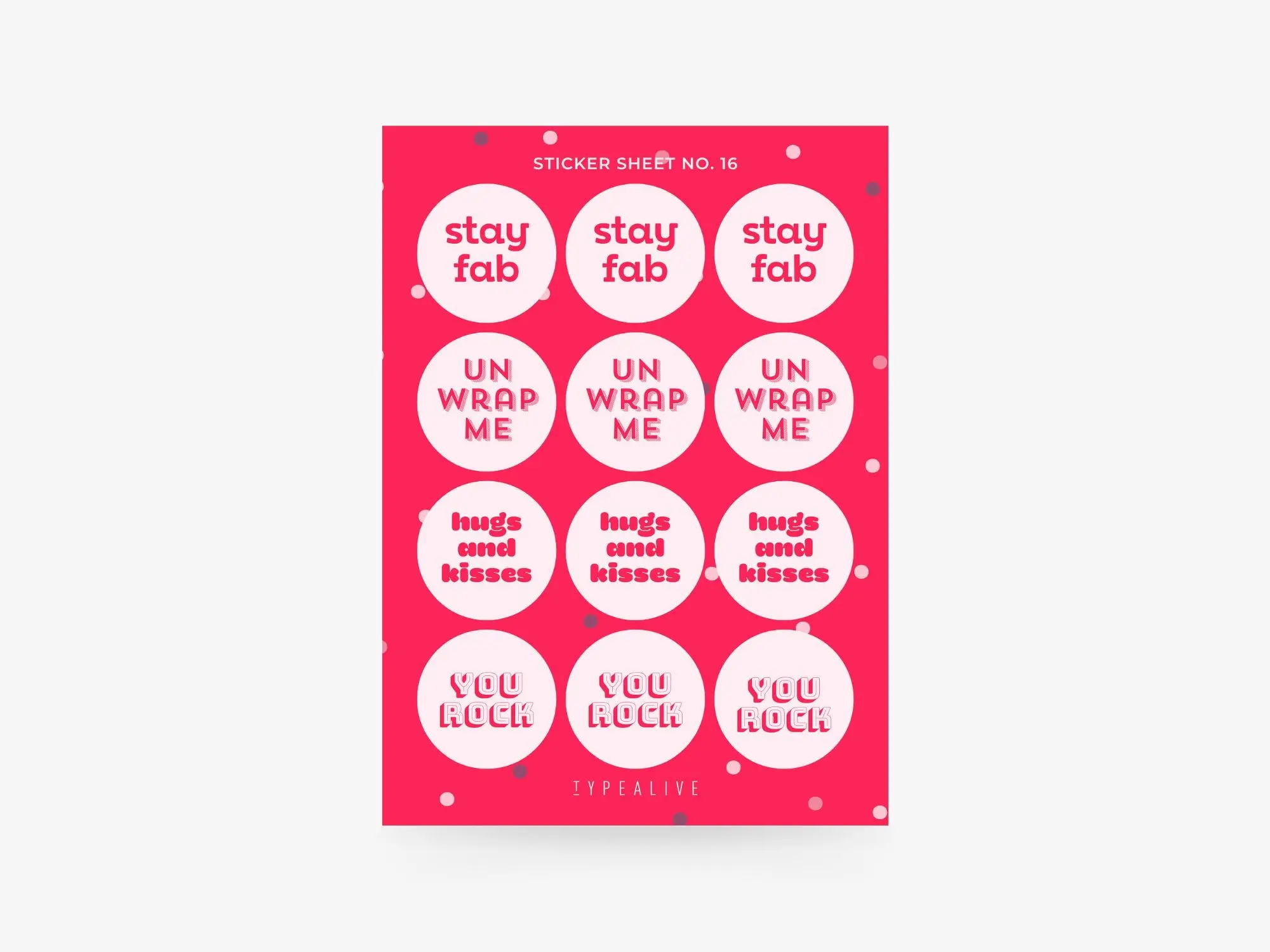 Sticker sheet No. 1 - 5