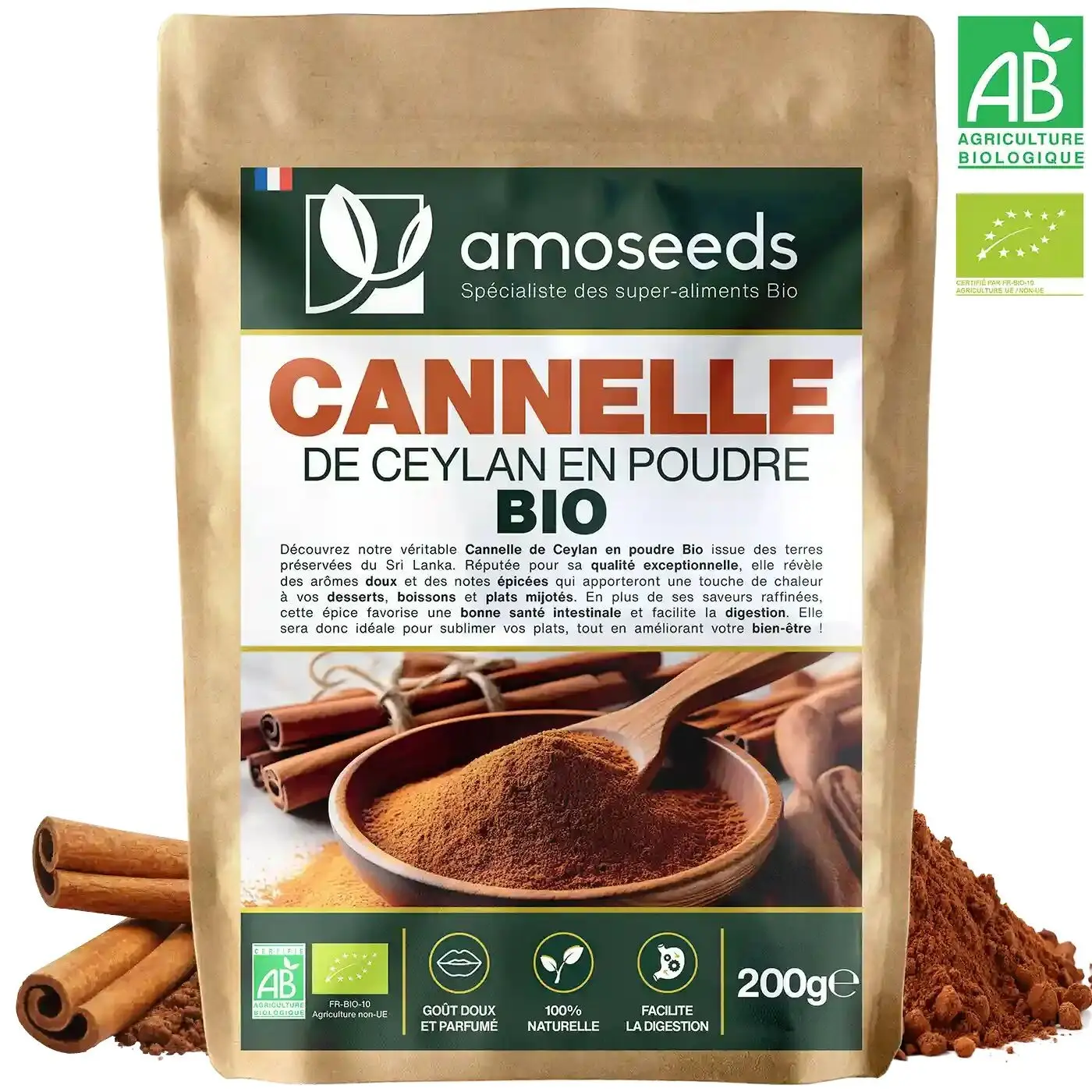 Bio-Ceylon-Zimtpulver 200 g