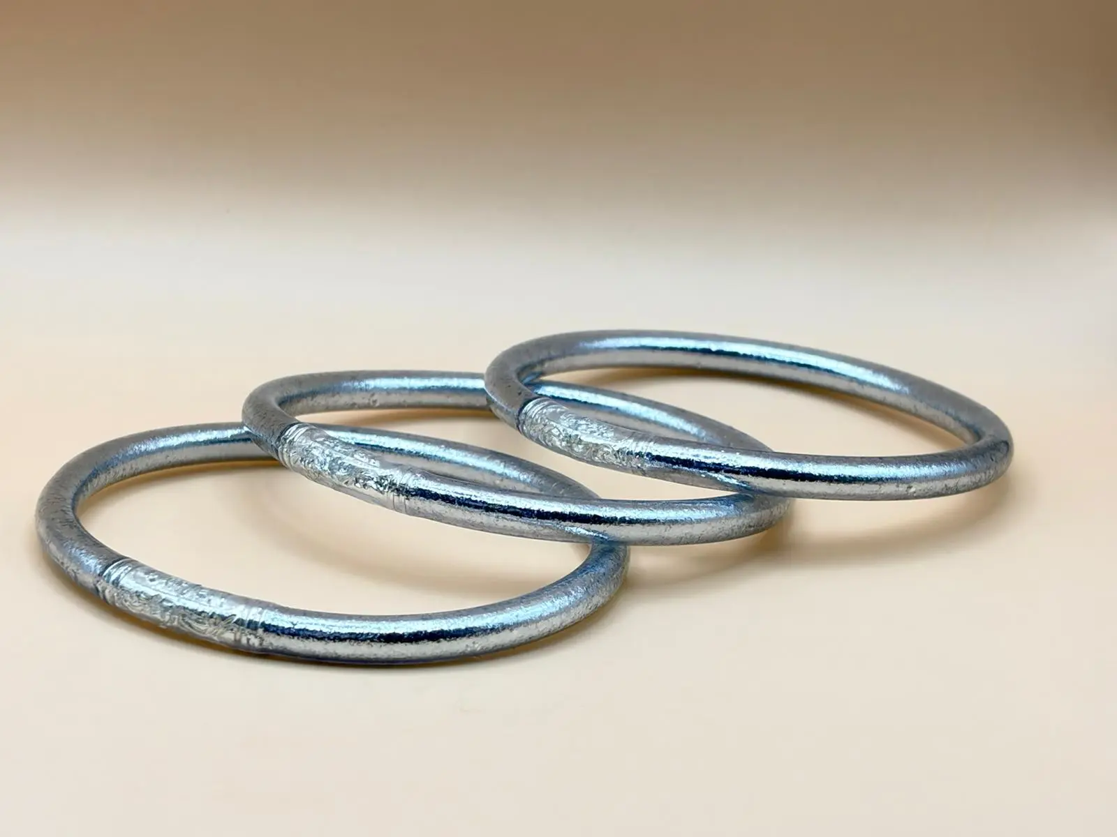 5mm Buddhist Bangle, Emblematic Silver
