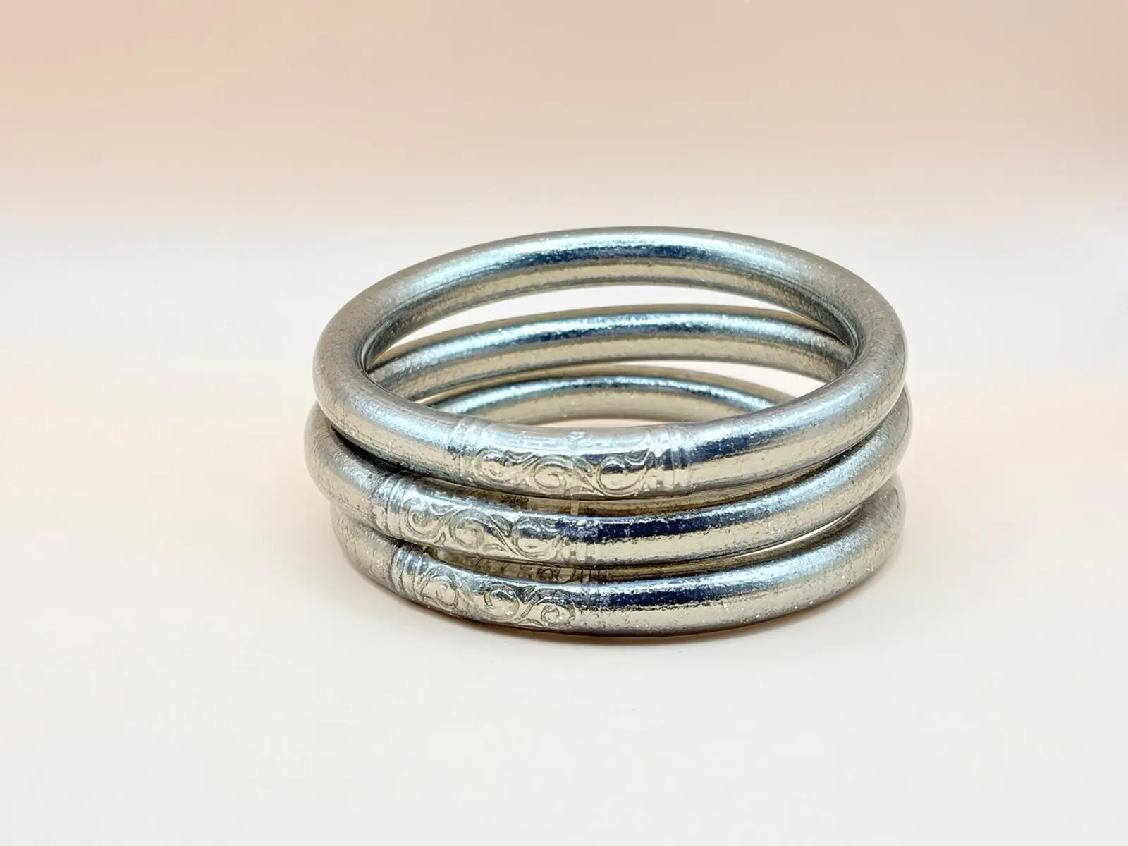 Iconic 8mm Buddhist Bangle, Antique Silver