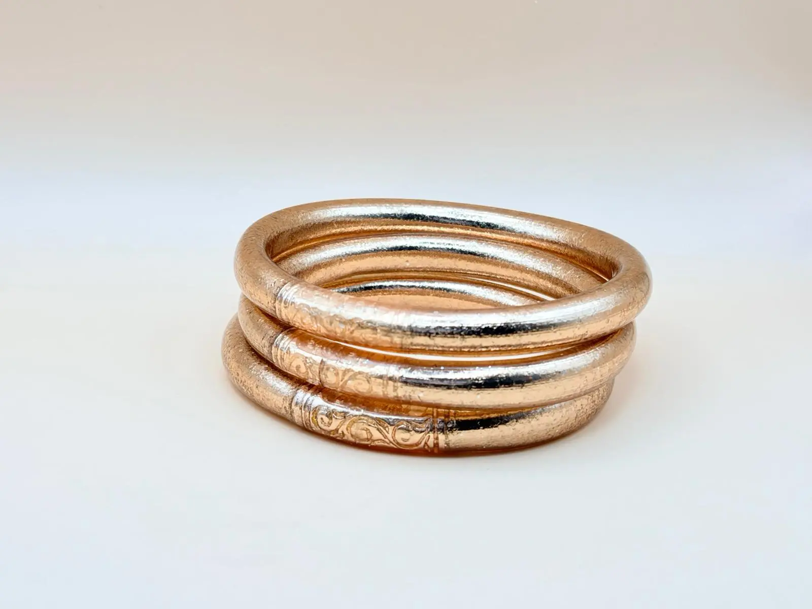 Iconic 8mm Buddhist Bangle Champagne