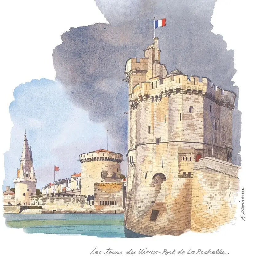 POSTCARDS CP04 THE TOWERS OF THE OLD PORT