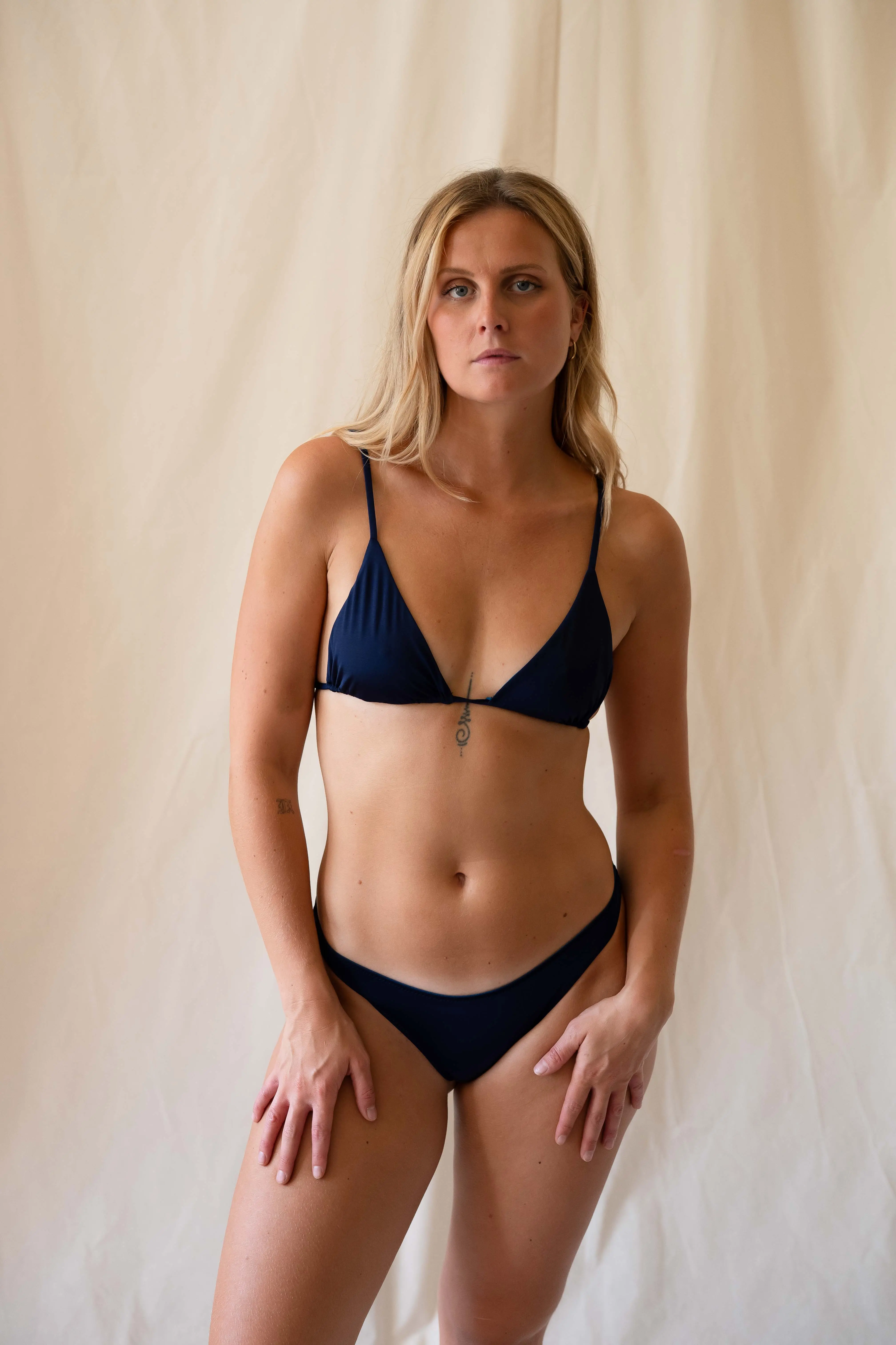 Triangel-Bikini-Oberteil - Blau